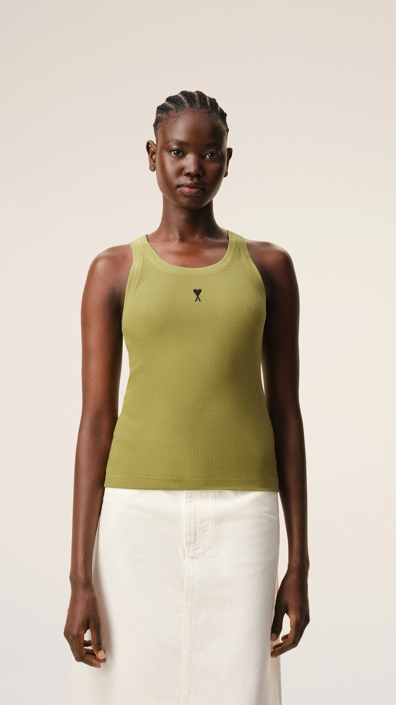 Ami Cotton Ami De Coeur Tank