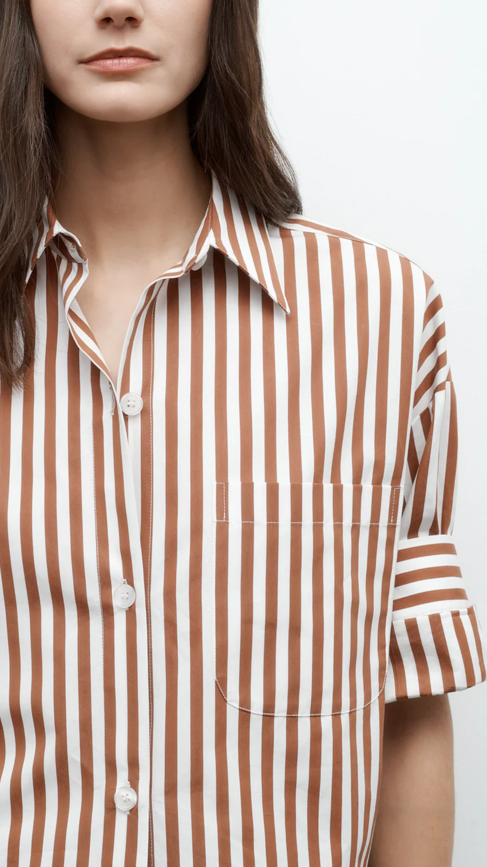 TWP Next Ex Top in Ivory Cognac