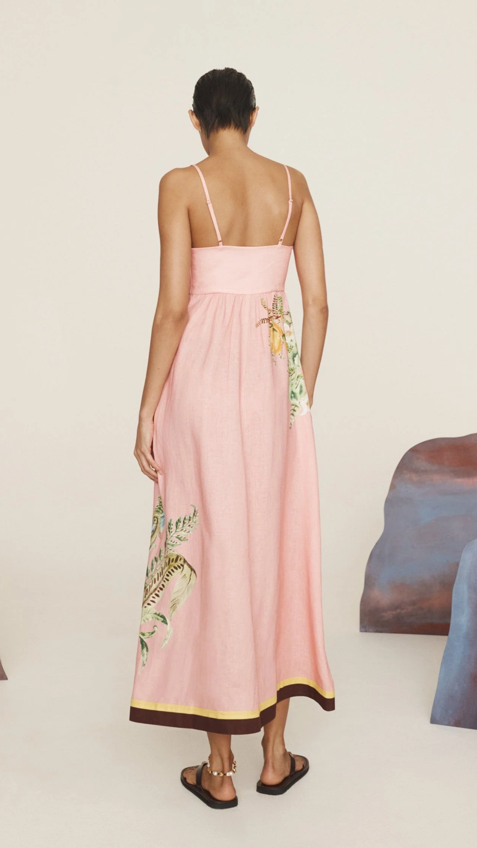 Alemais Papaya Sundress in Pink