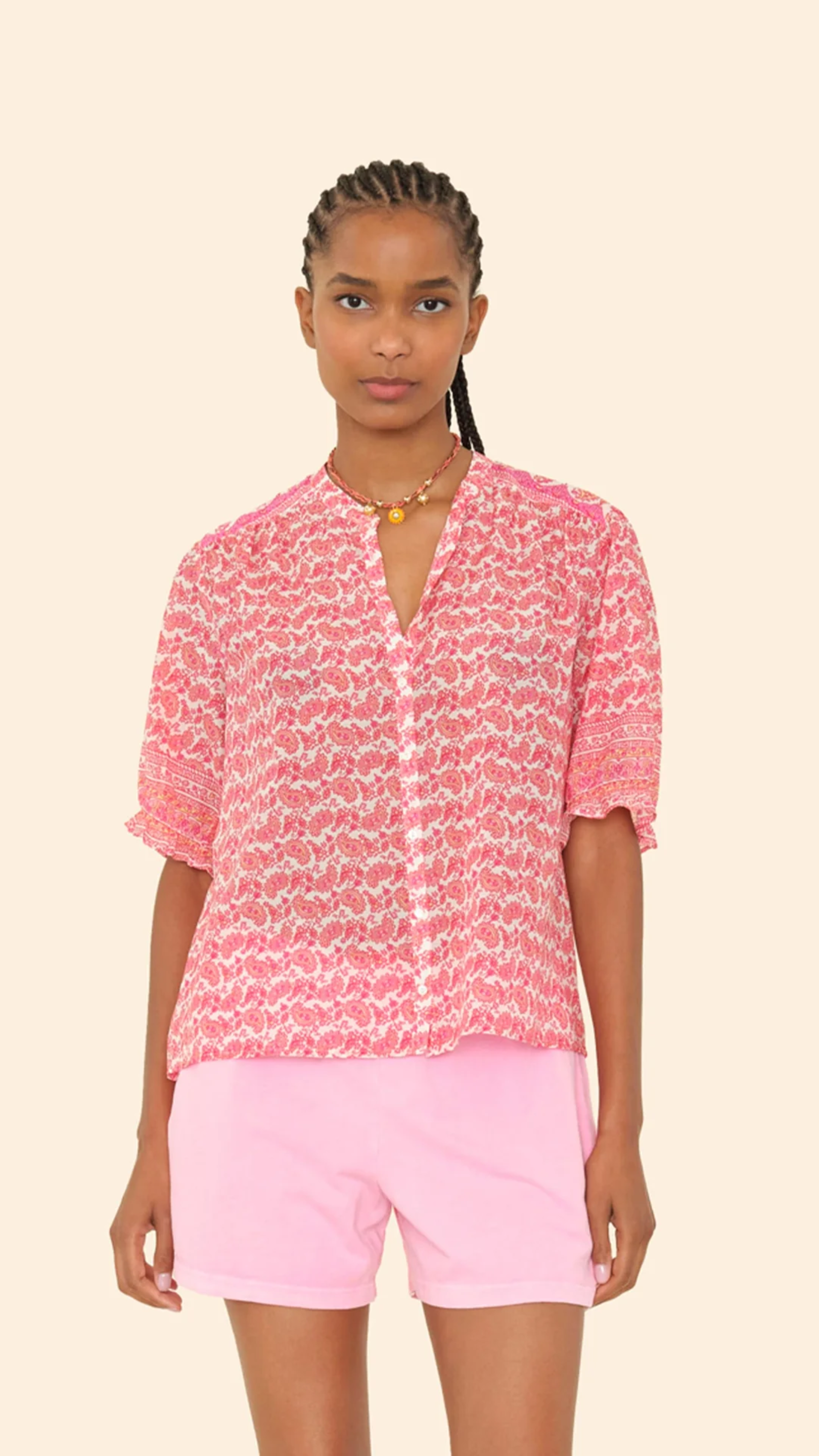 Xirena Eden Shirt in Paloma Pink