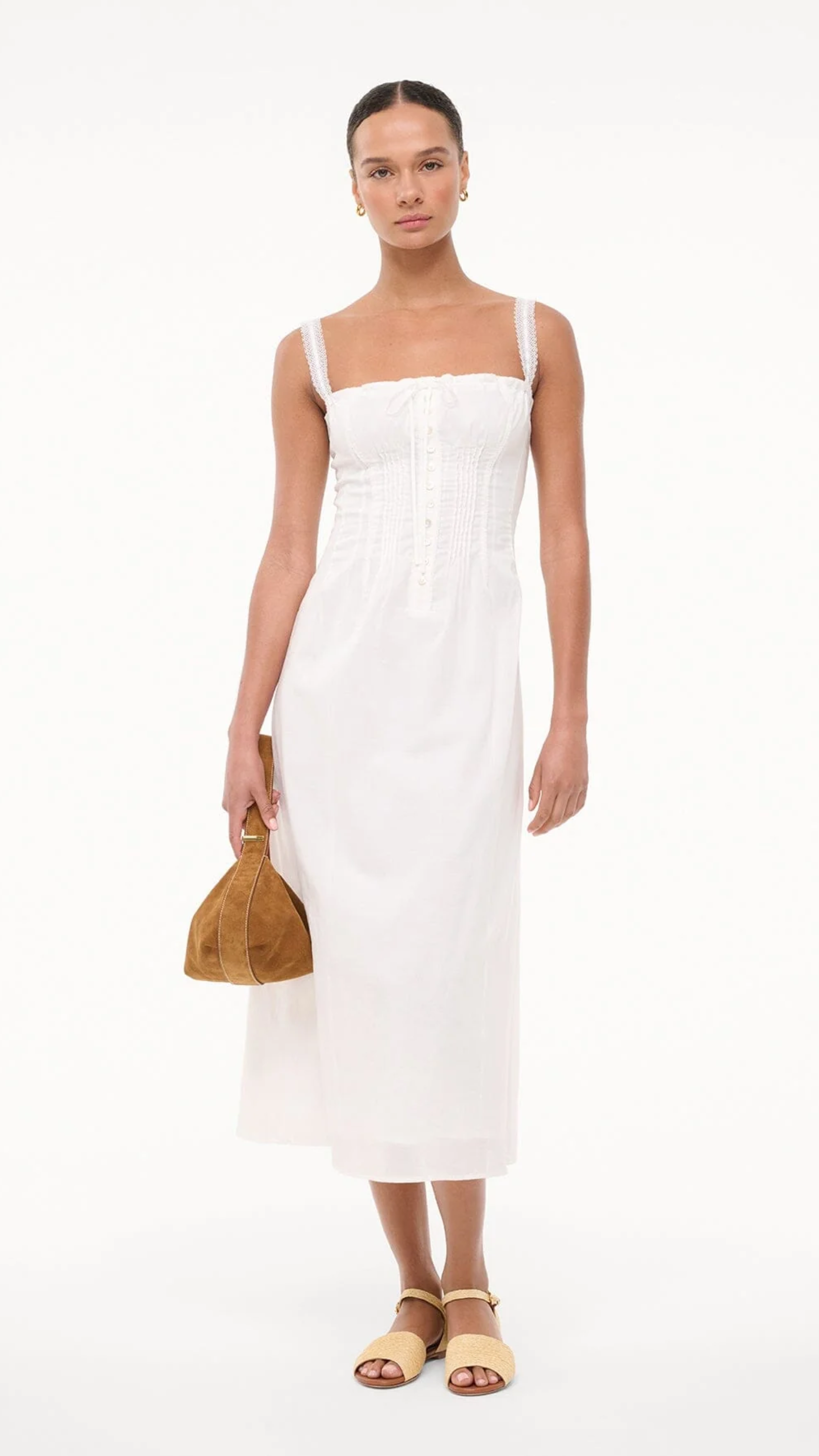 Staud Matilde Dress in White