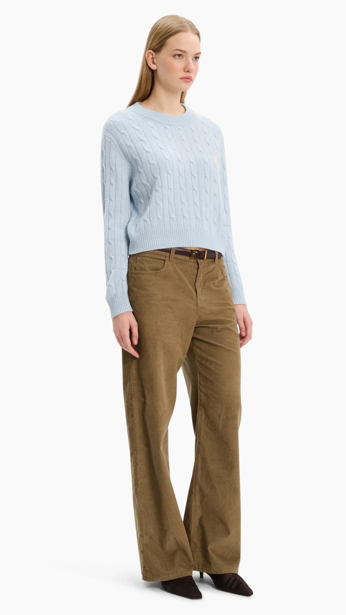 Arch 4 Bobbie Cable Cashmere Sweater in Moon Quartz