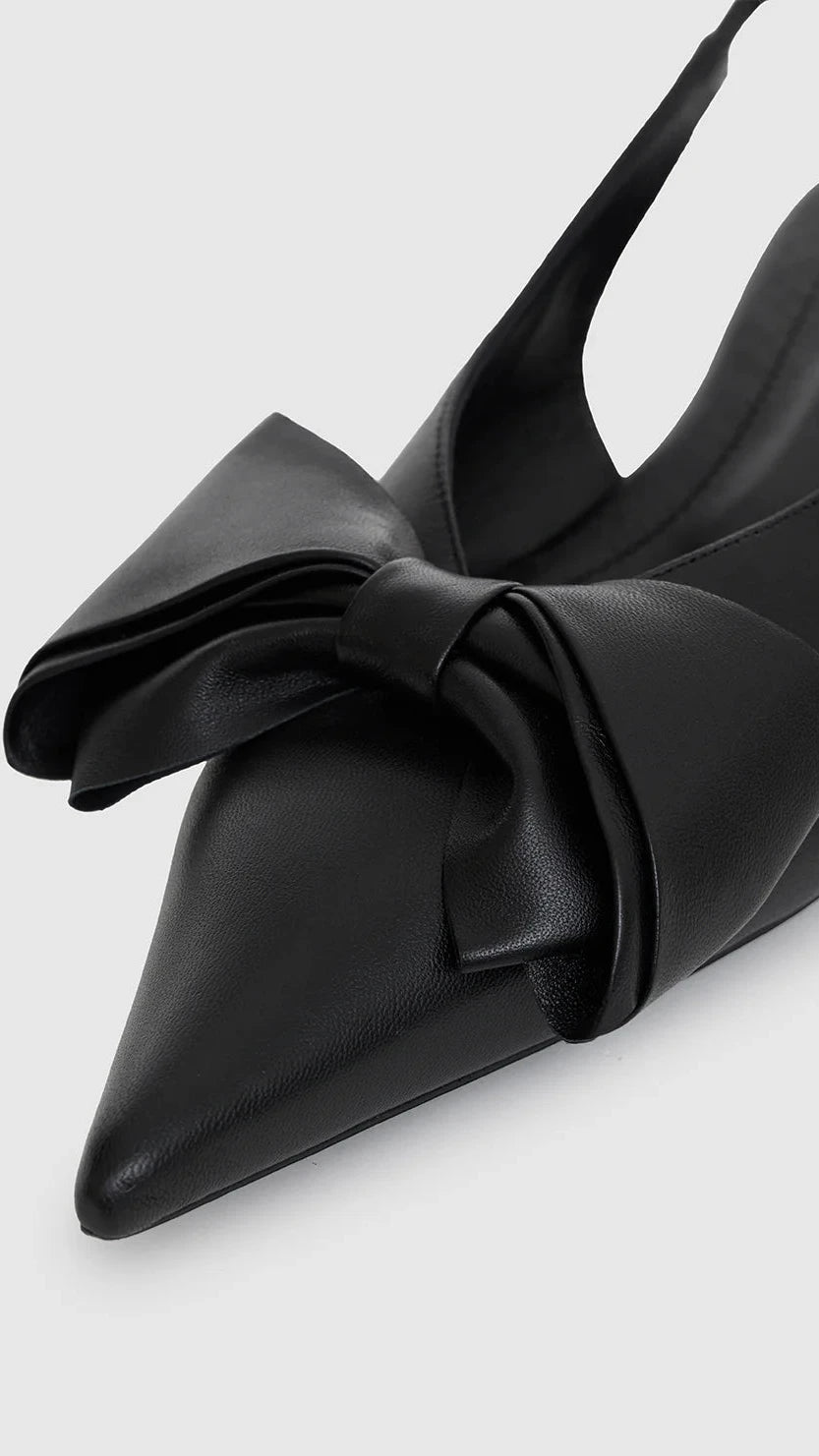 Anine Bing Nina Slingback Flats with Bow