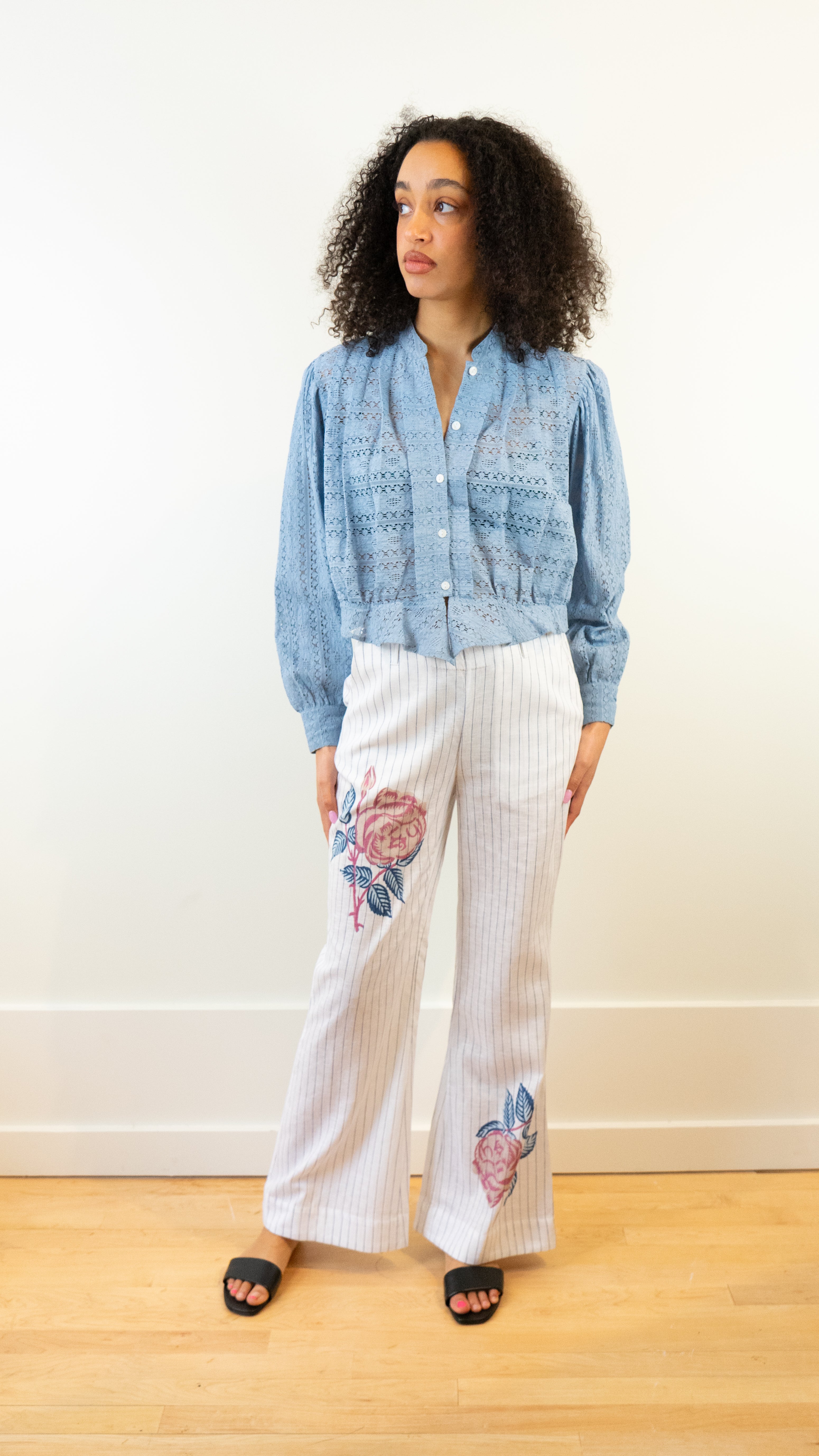 Alix of Bohemia Charlie Rose Drift Pant in White