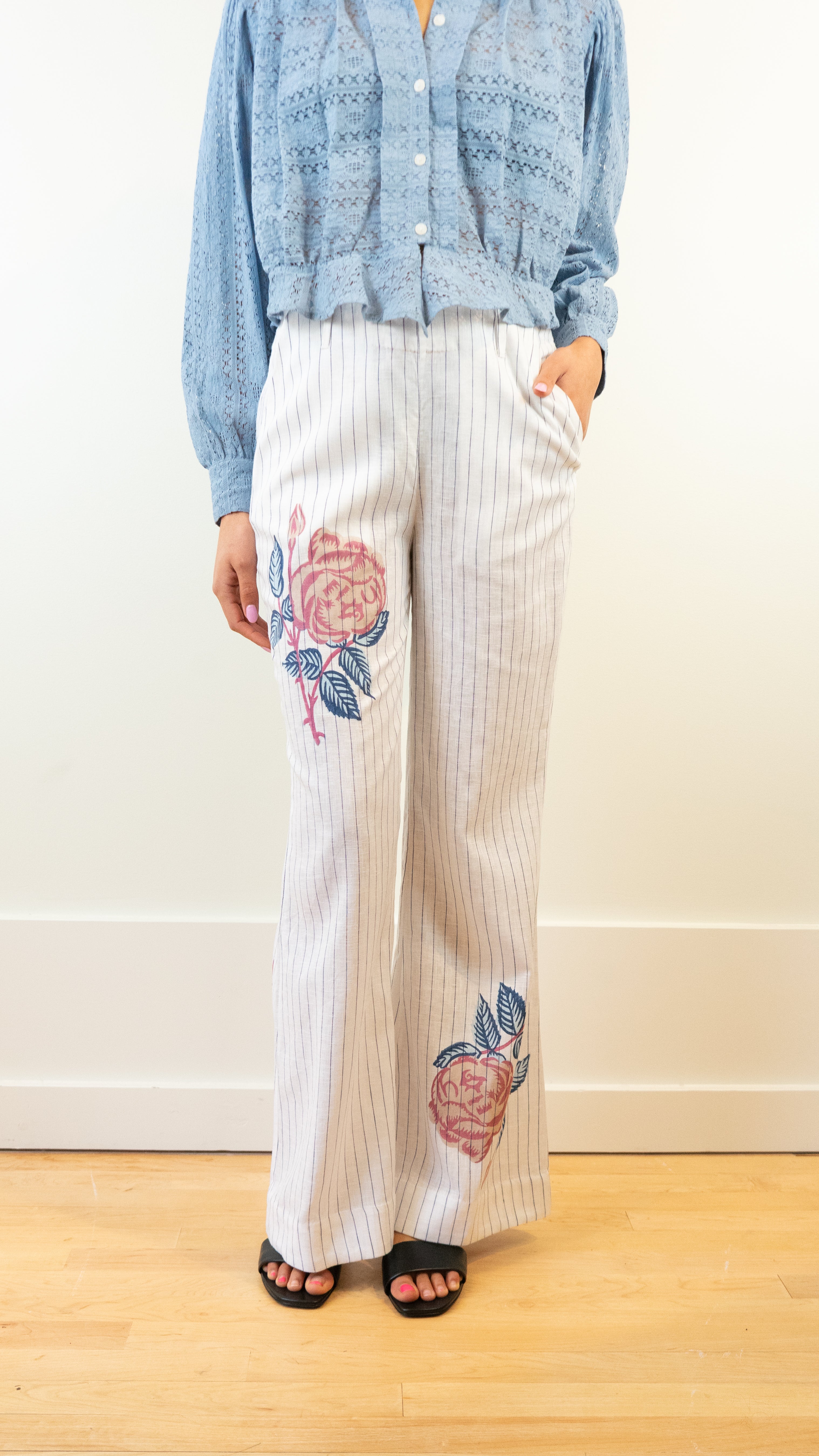 Alix of Bohemia Charlie Rose Drift Pant in White