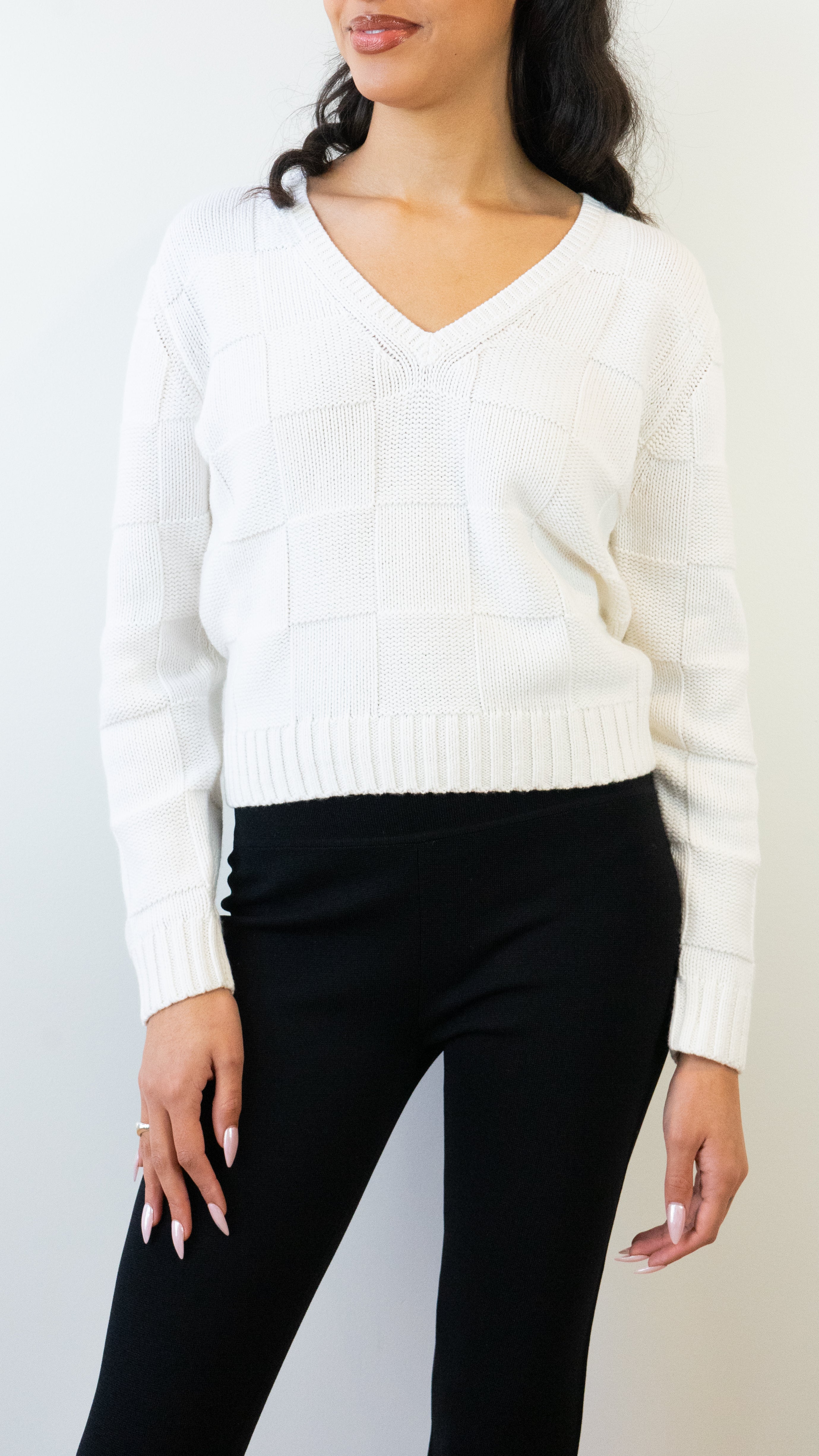 Allude V-neck Sweater in Fleur