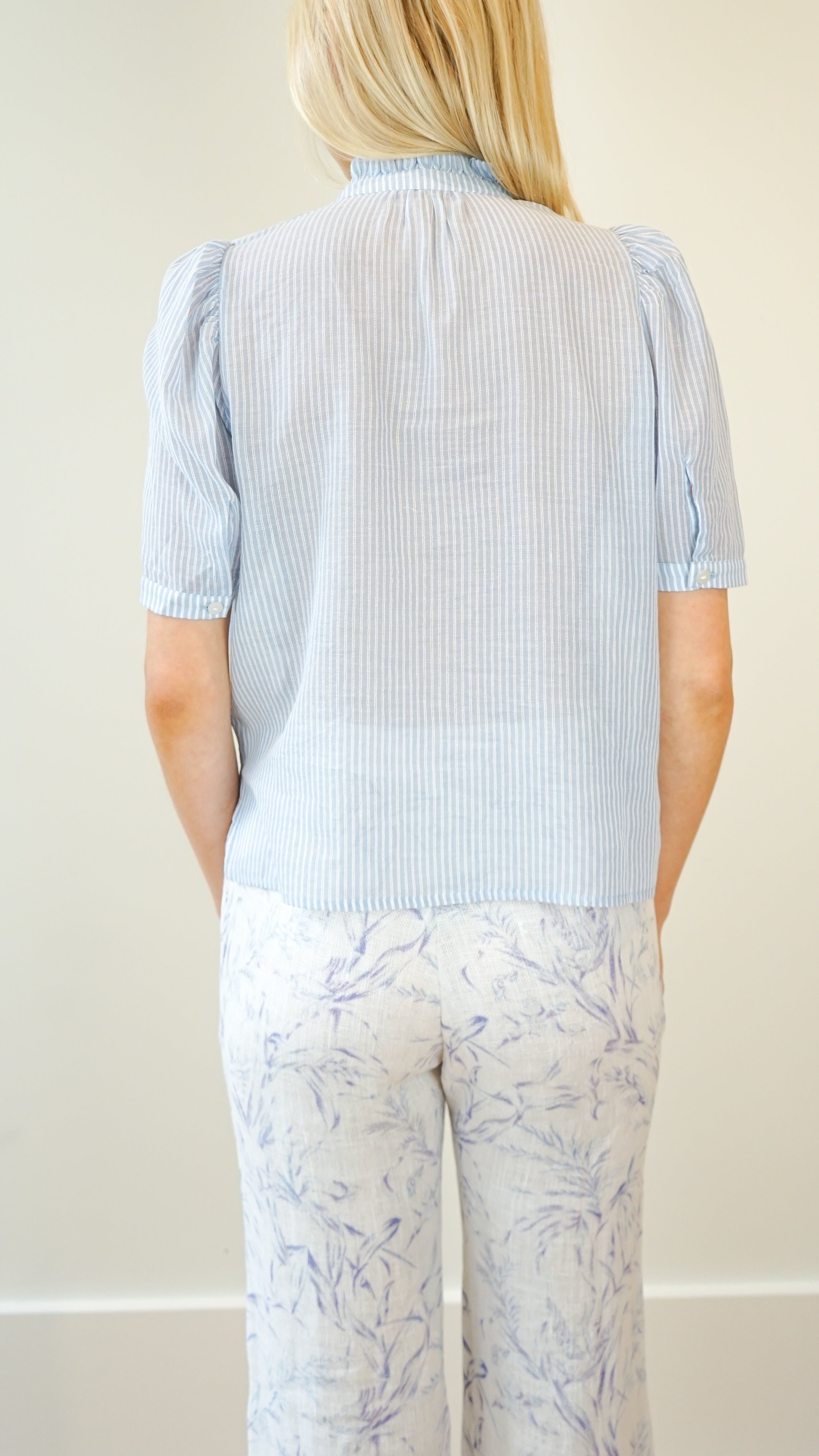 Alix of Bohemia Winn Swallow Stripe Shirt in Blue