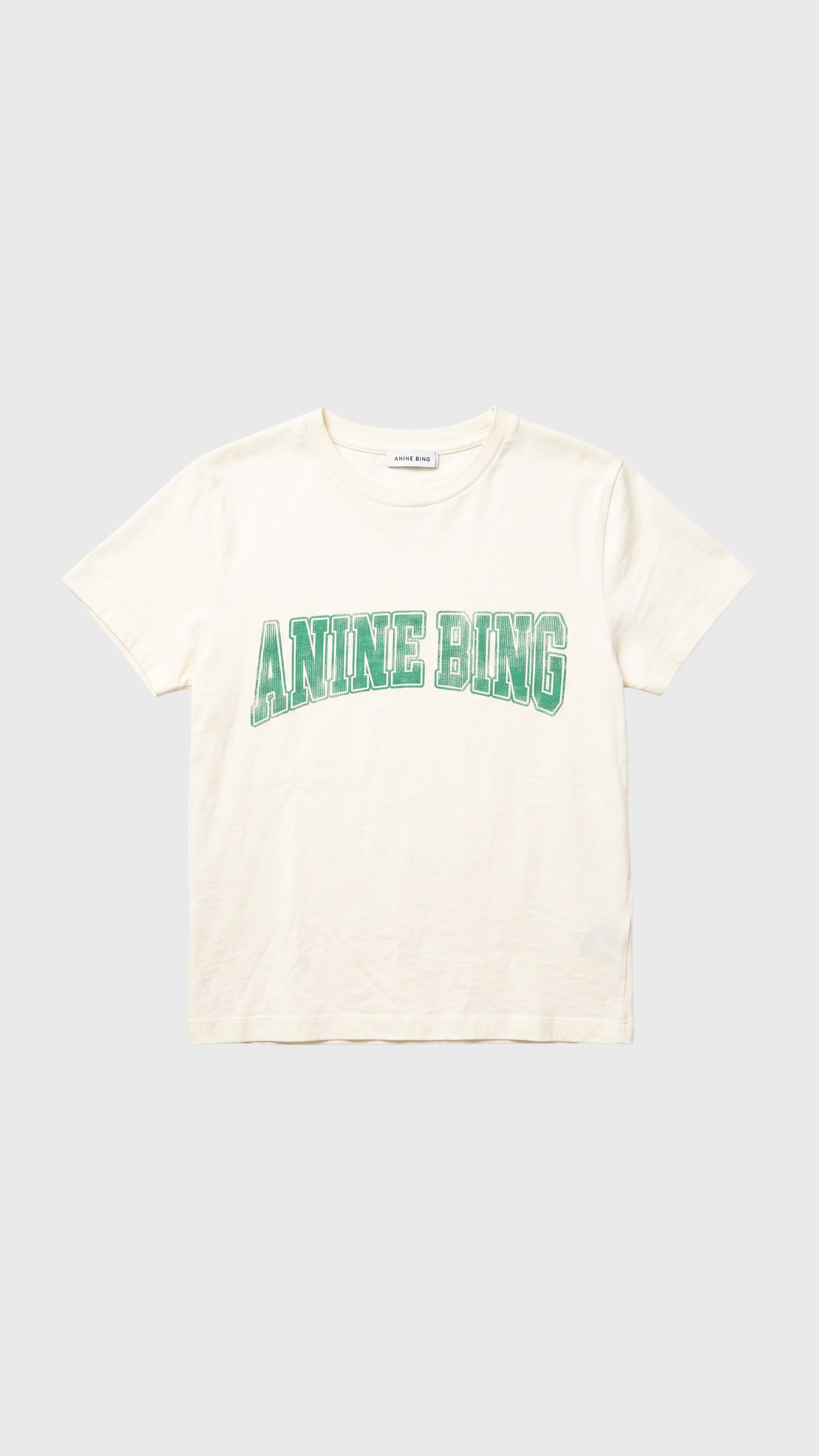 Anine Bing Shelley Tee in Ecru Green