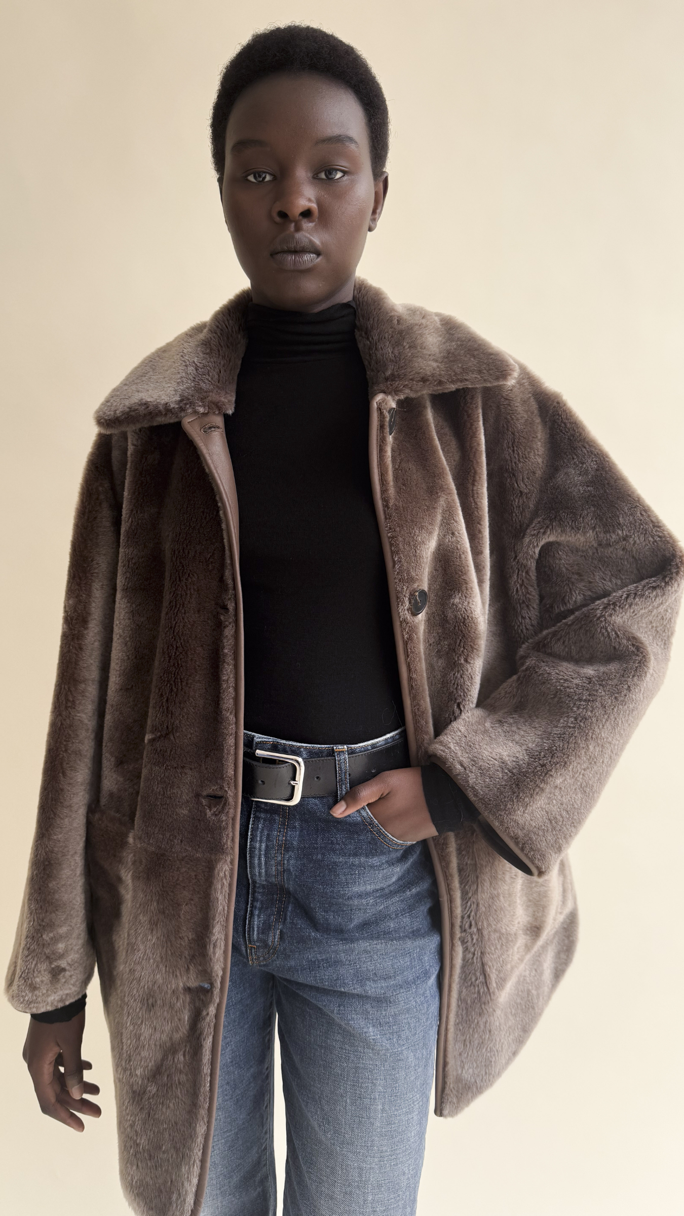 Arma Nicola Merinillo Lacon Nappa Jacket in Wood