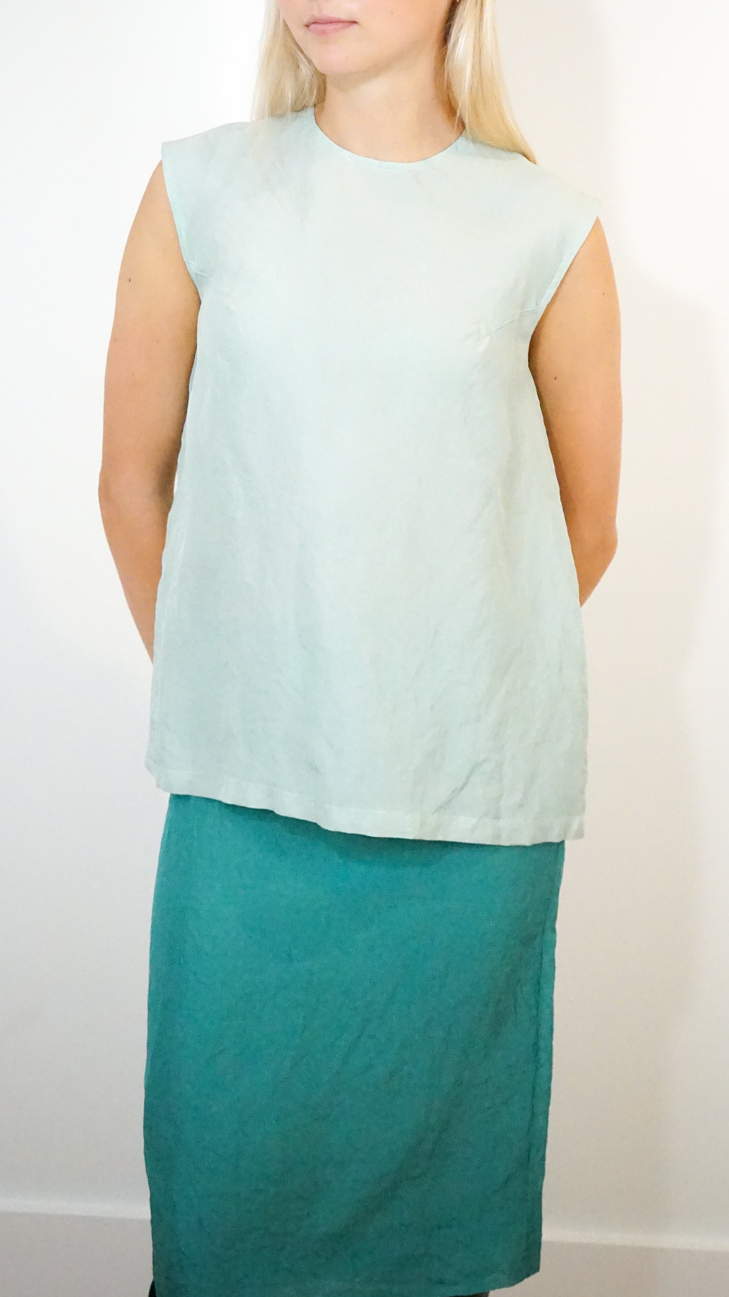 Christian Wijnants Toros Sleeveless Top in Mint Mist