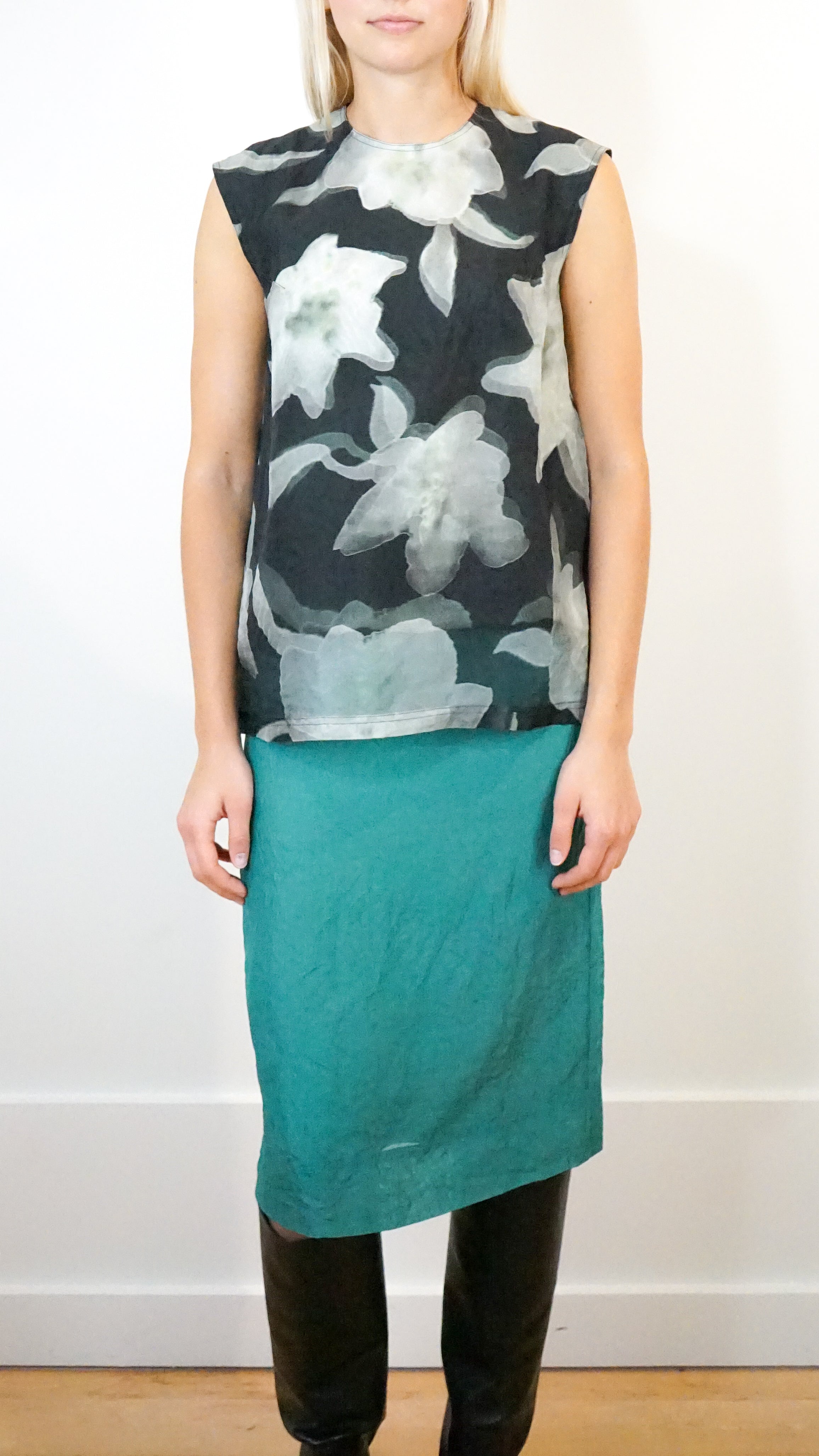 Christian Wijnants Souiza Skirt in Teal