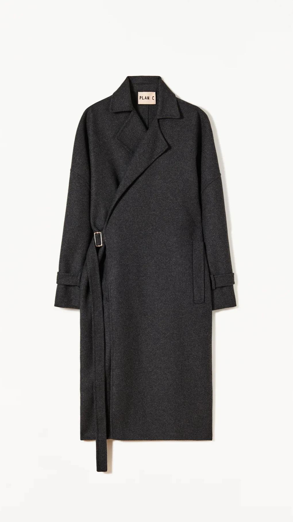 Plan C Midi Coat With Side Buckle