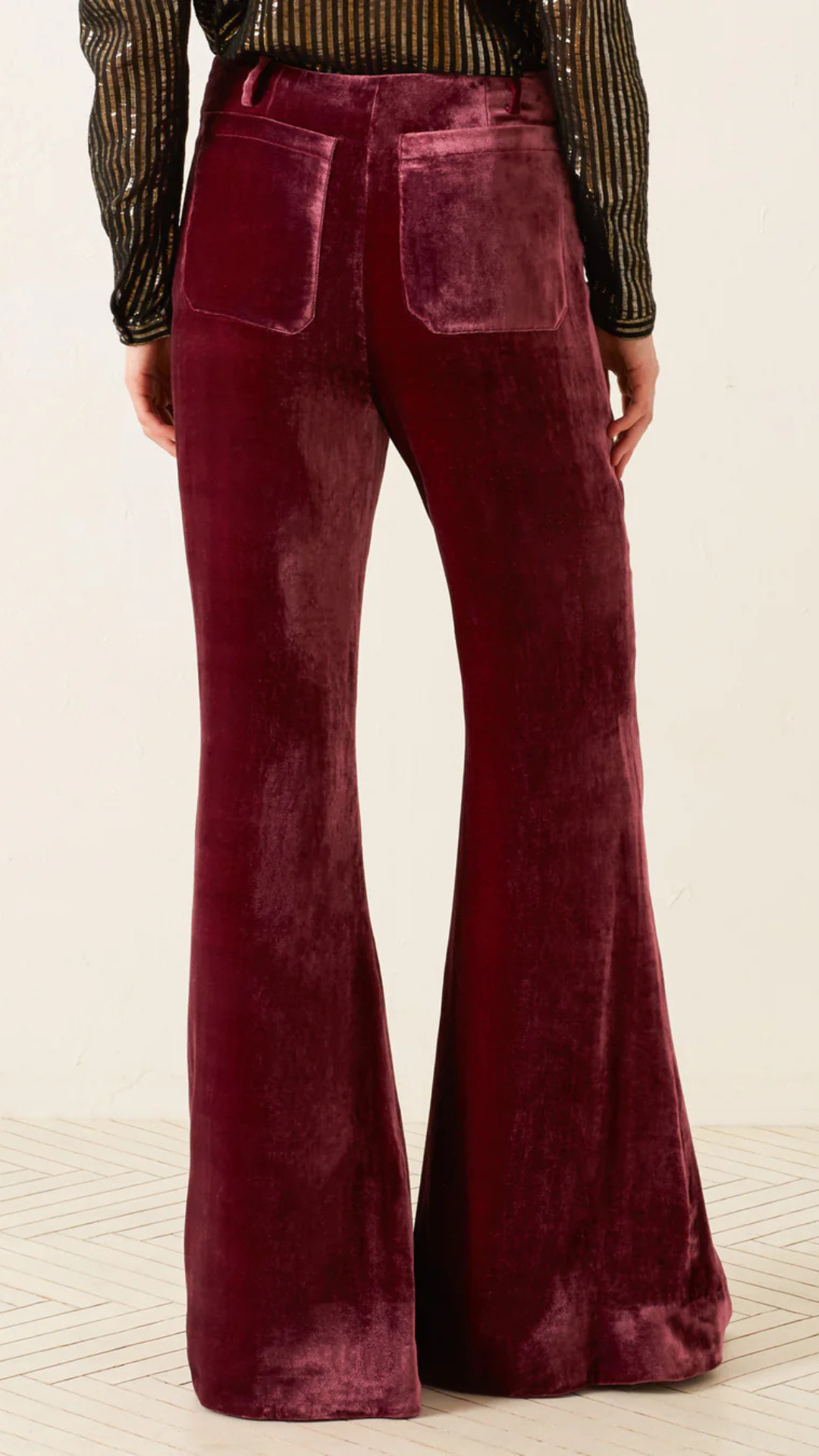 Alix of Bohemia Charlie Plum Velvet Pant