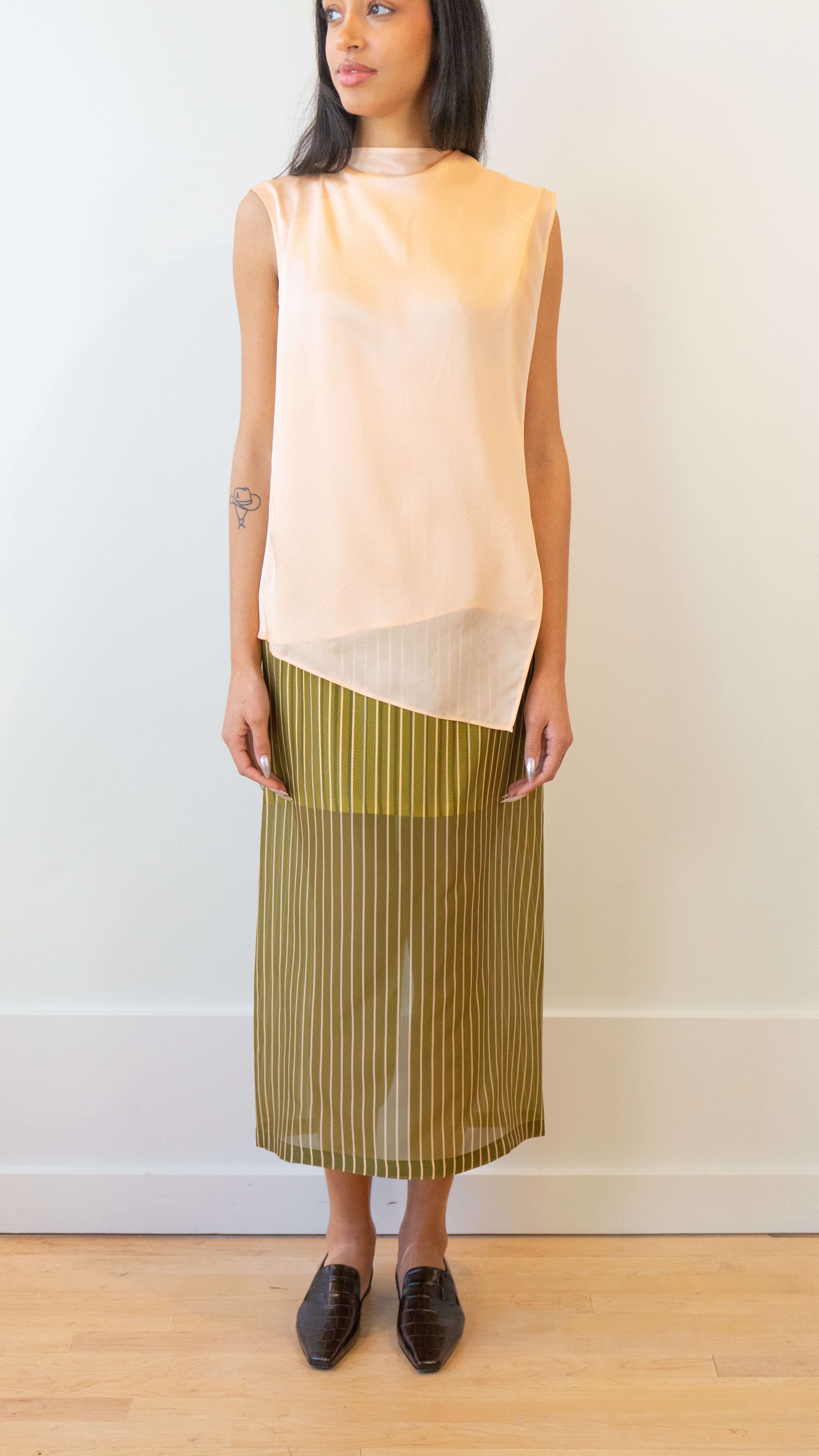 Christian Wijnants Susa Skirt in Khaki Peach