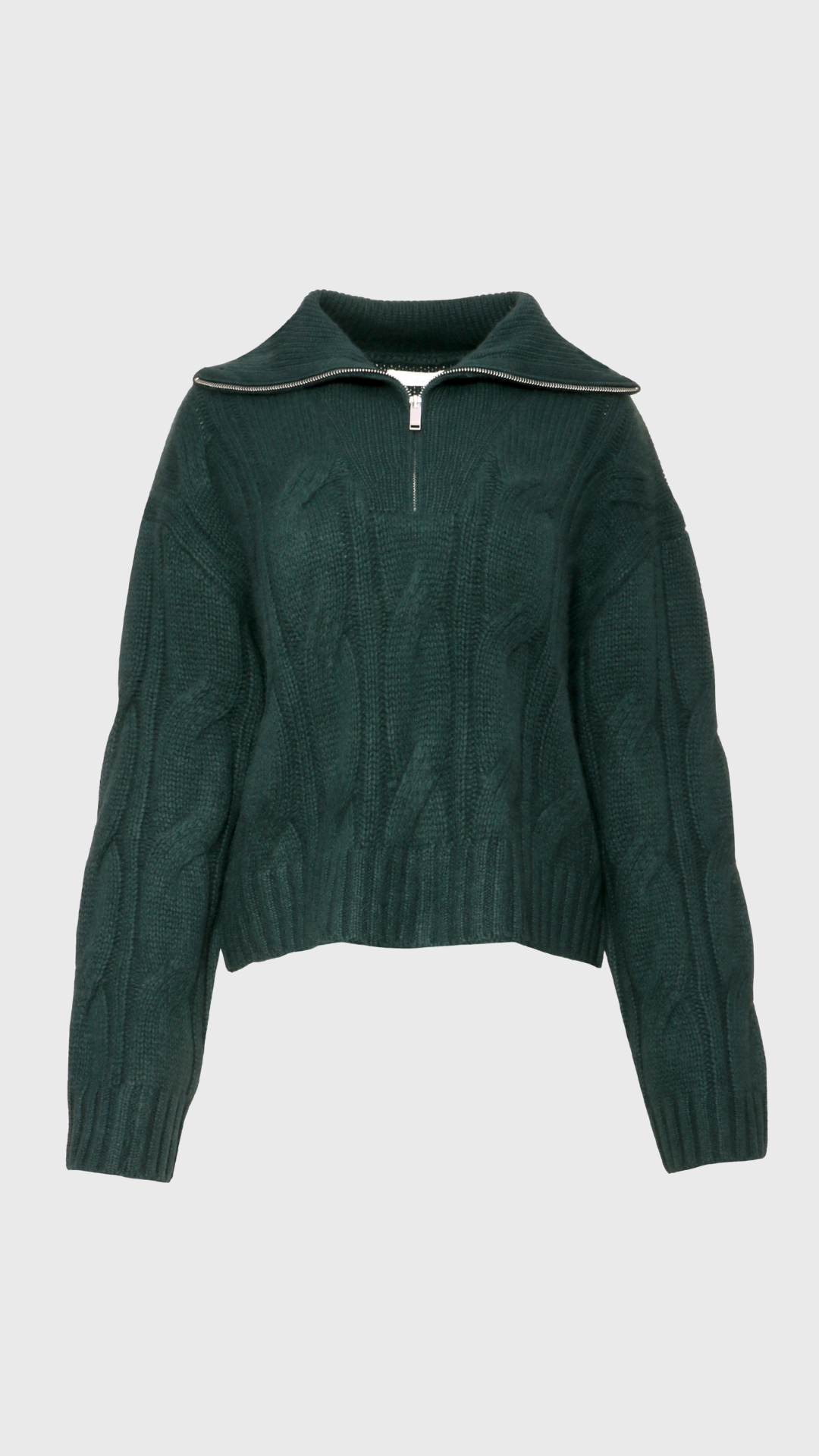 Sablyn Esme Half Zip Cable Sweater in Sacramento
