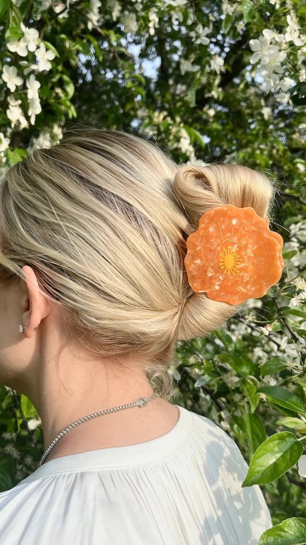 Solar Eclipse California Poppy Flower Clip