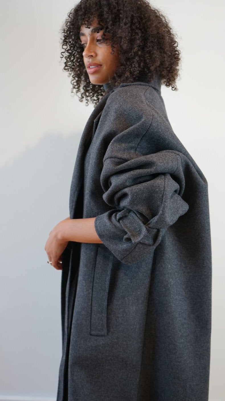 Plan C Midi Coat With Side Buckle