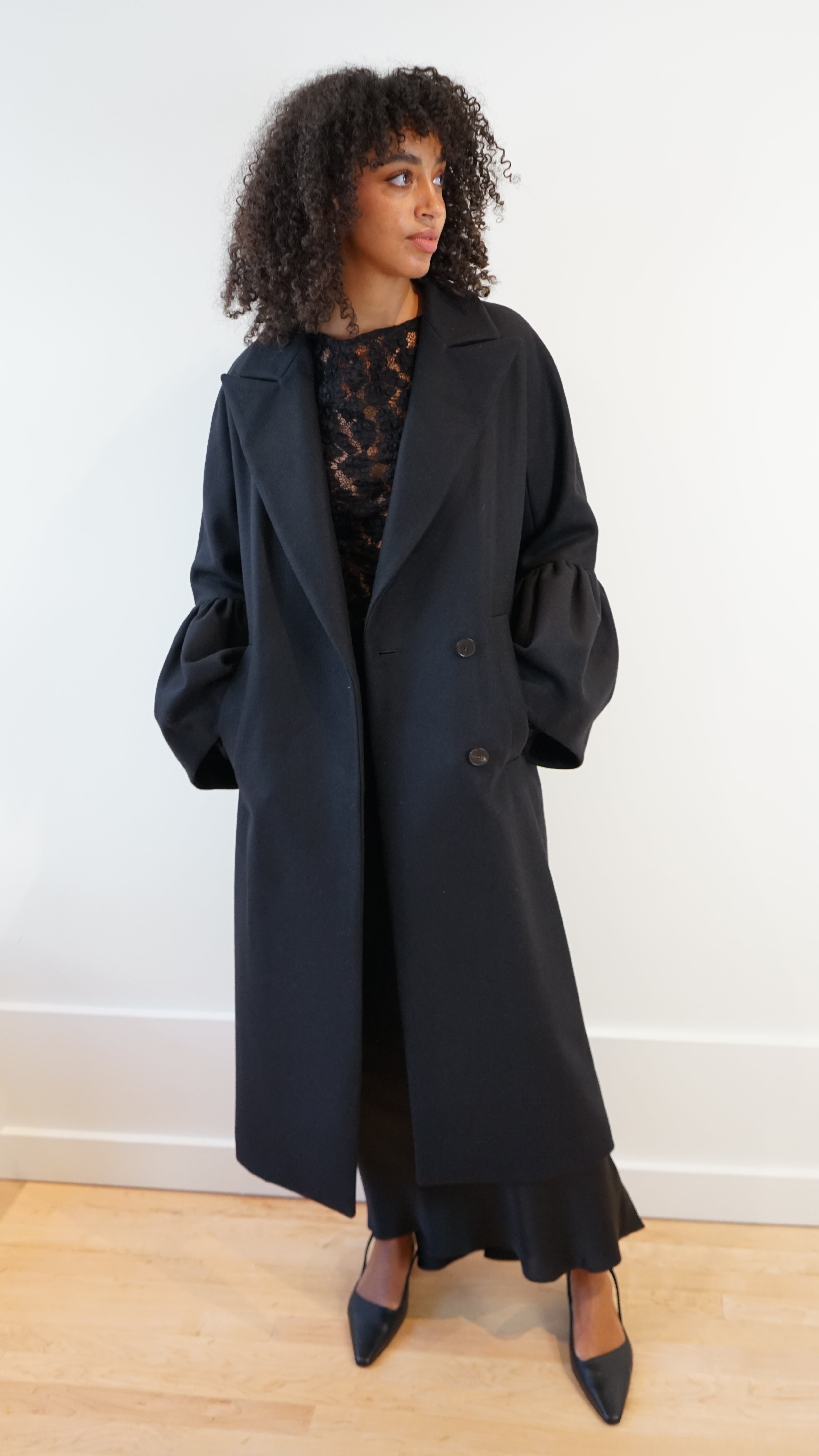 Mantu Bell Sleeve Midi Coat