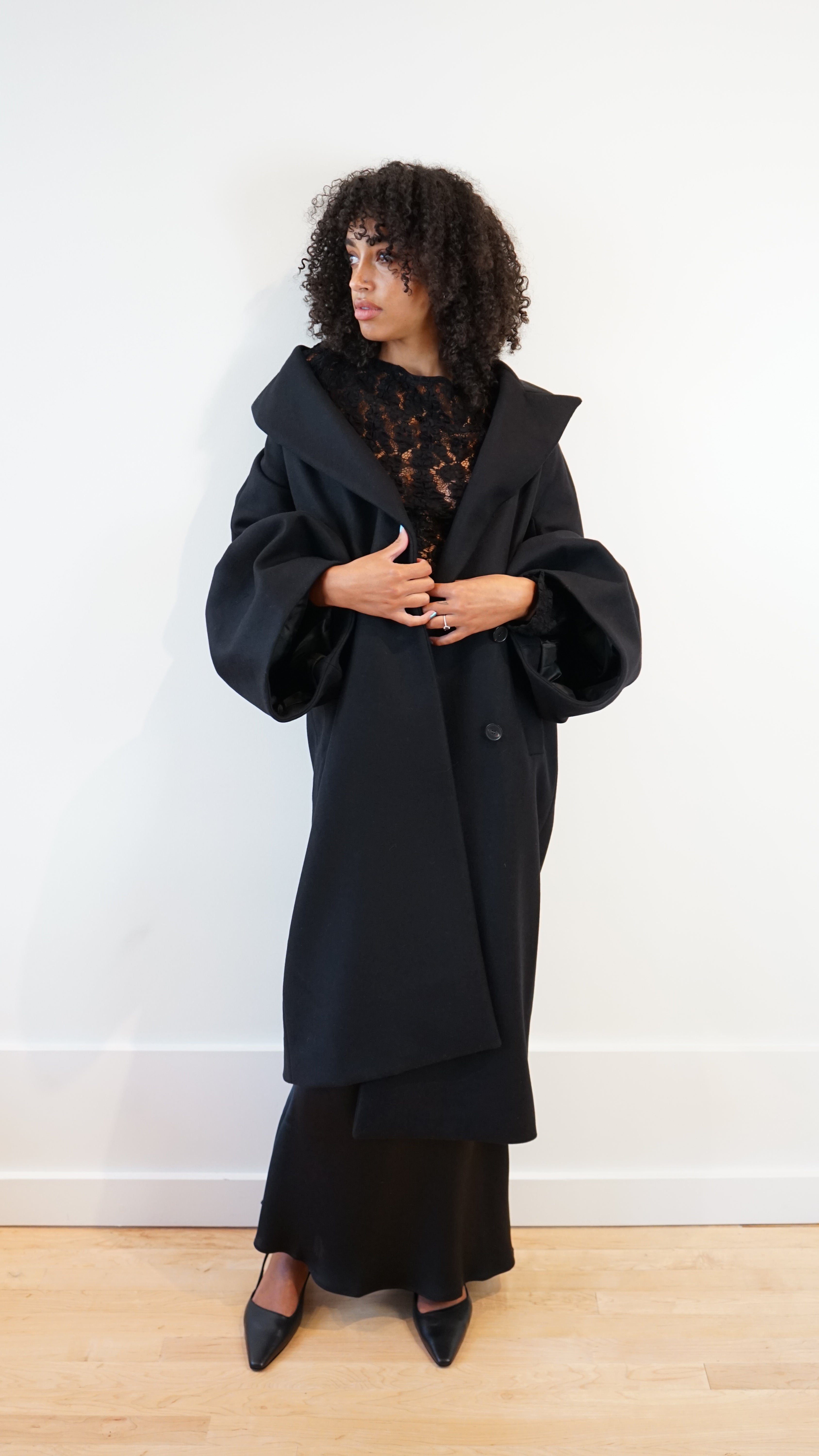 Mantu Bell Sleeve Midi Coat