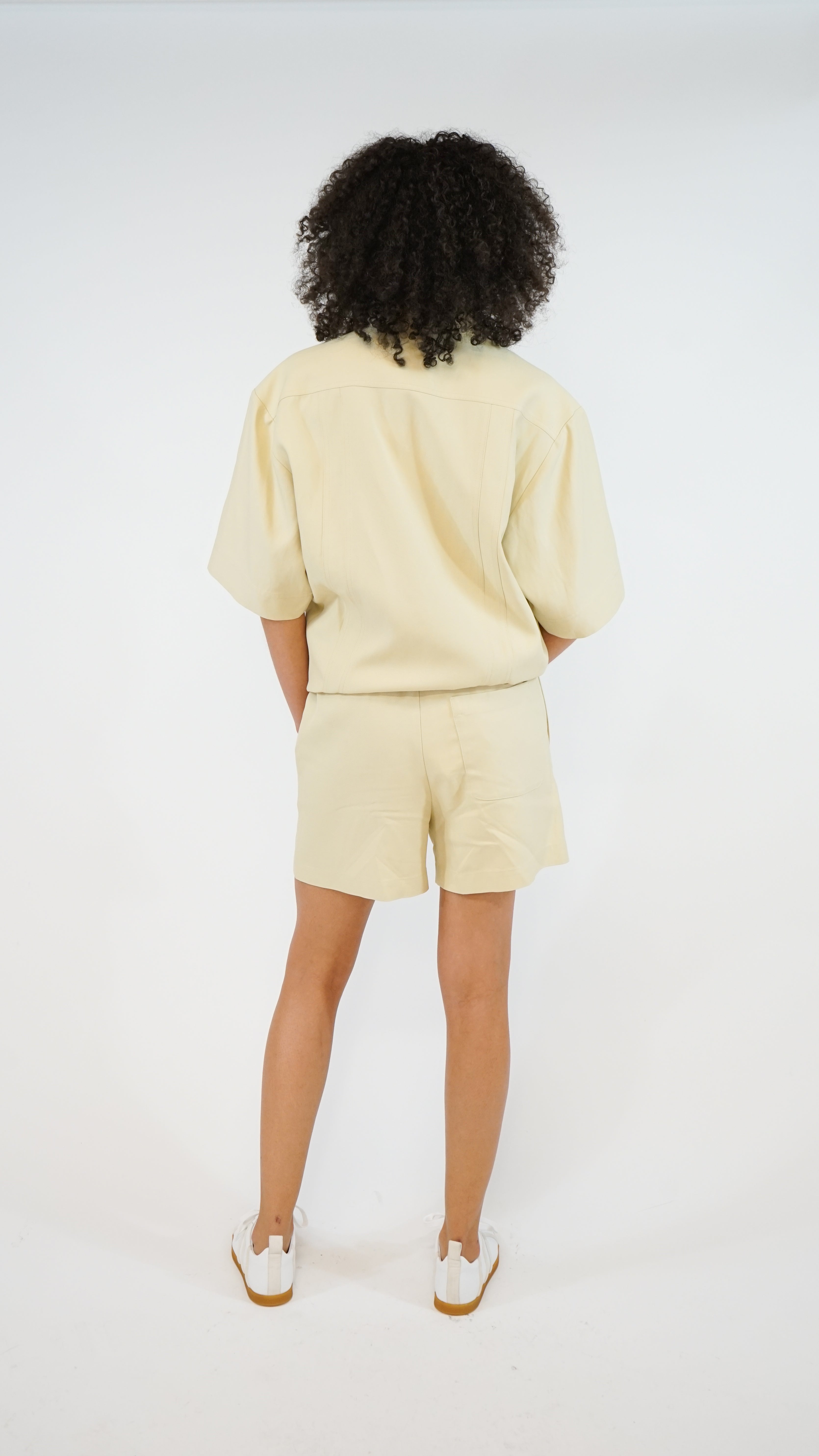 Loulou Studio Seto Viscose Linen Shorts