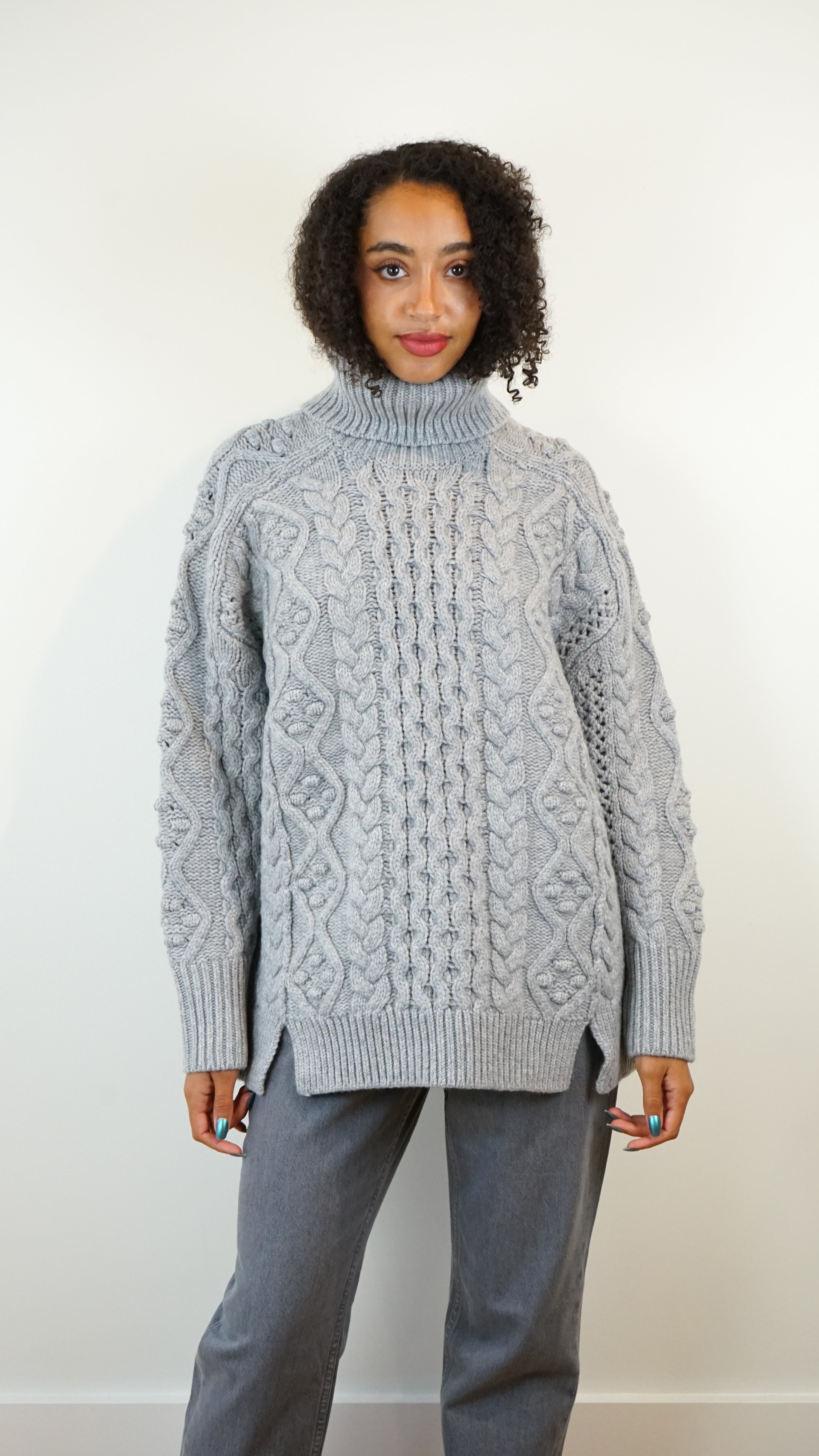 Loulou Studio Anar Turtleneck Cable Sweater