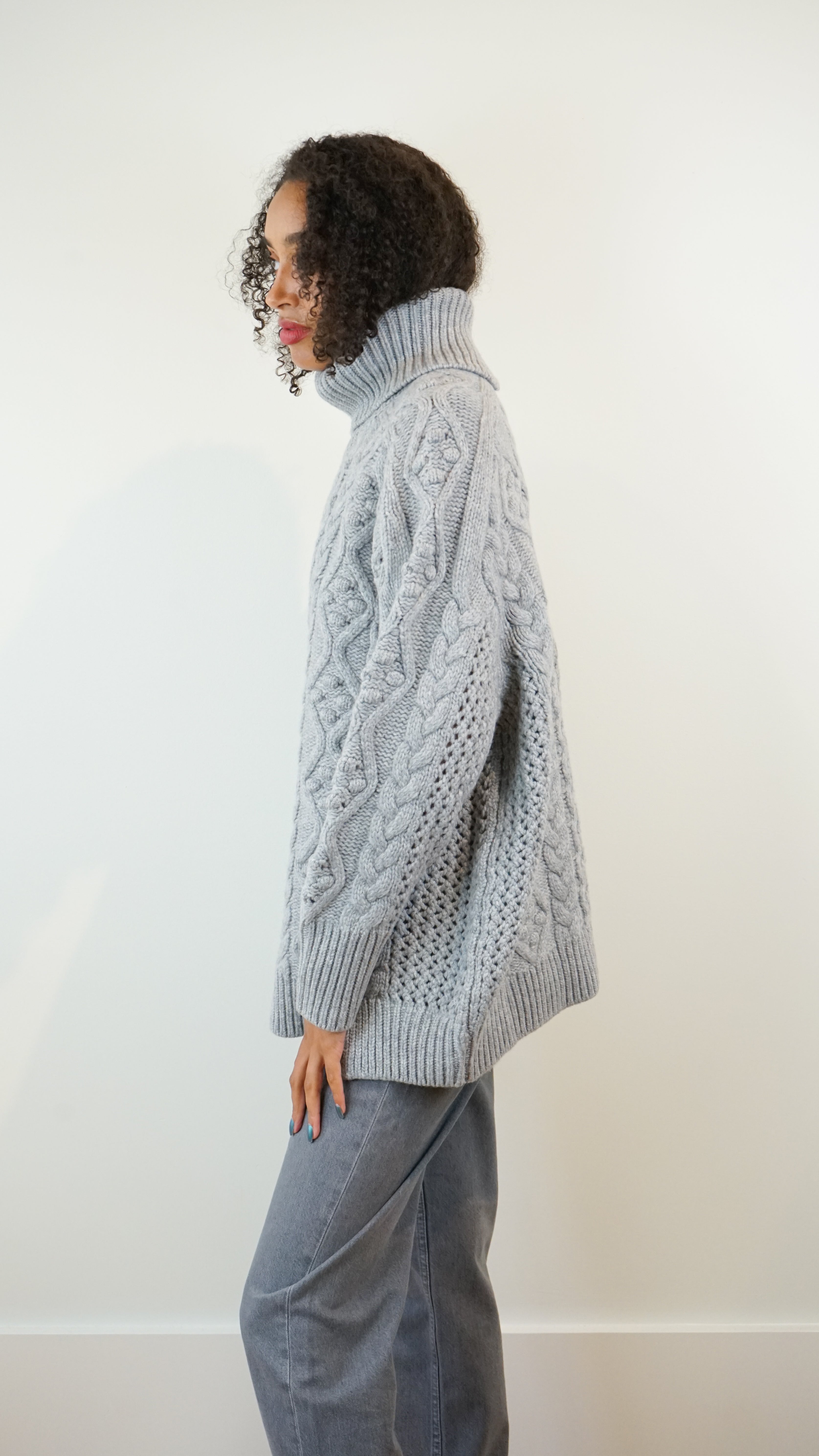 Loulou Studio Anar Turtleneck Cable Sweater