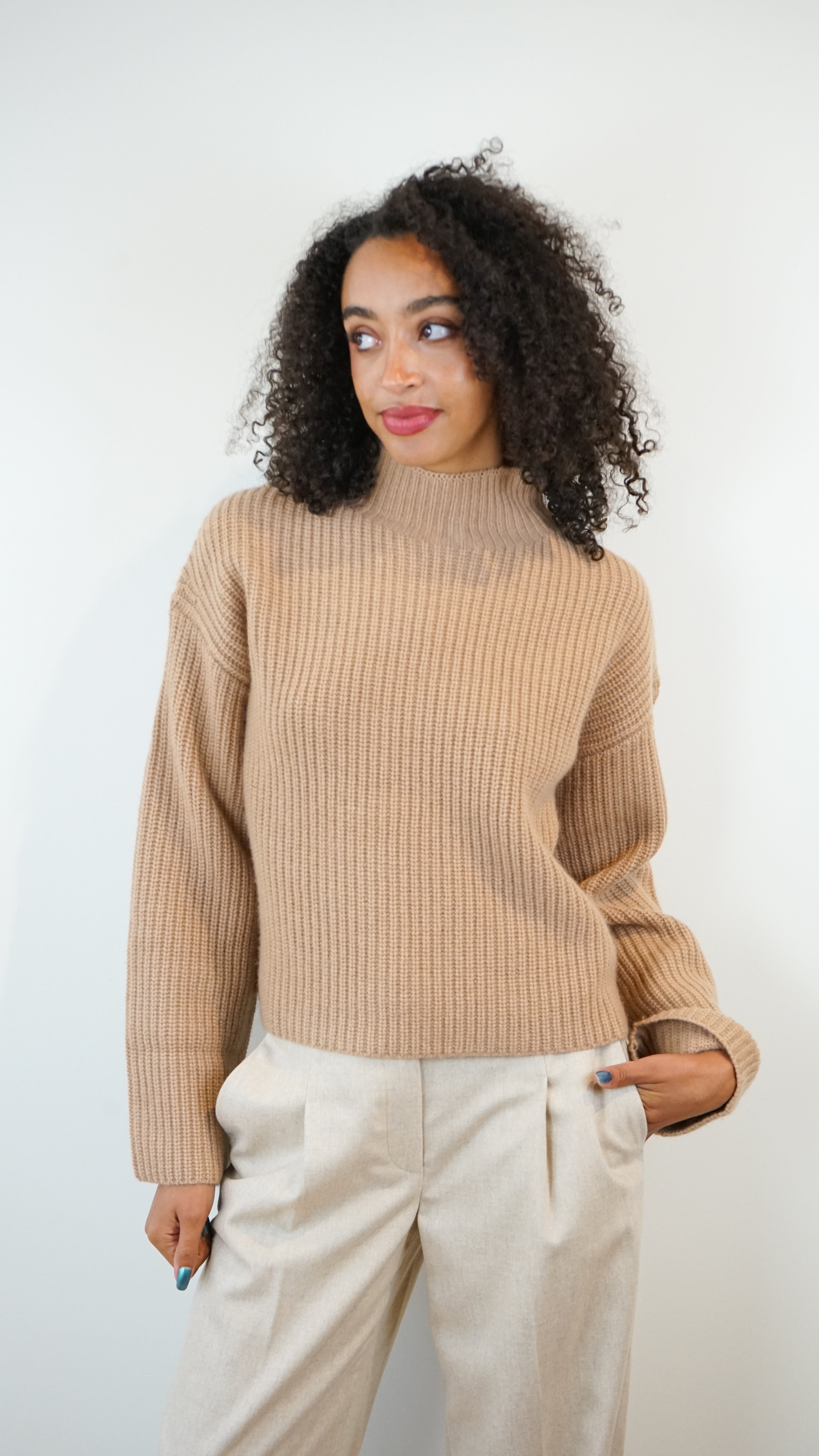 Loulou Studio Funnel Neck Sweater