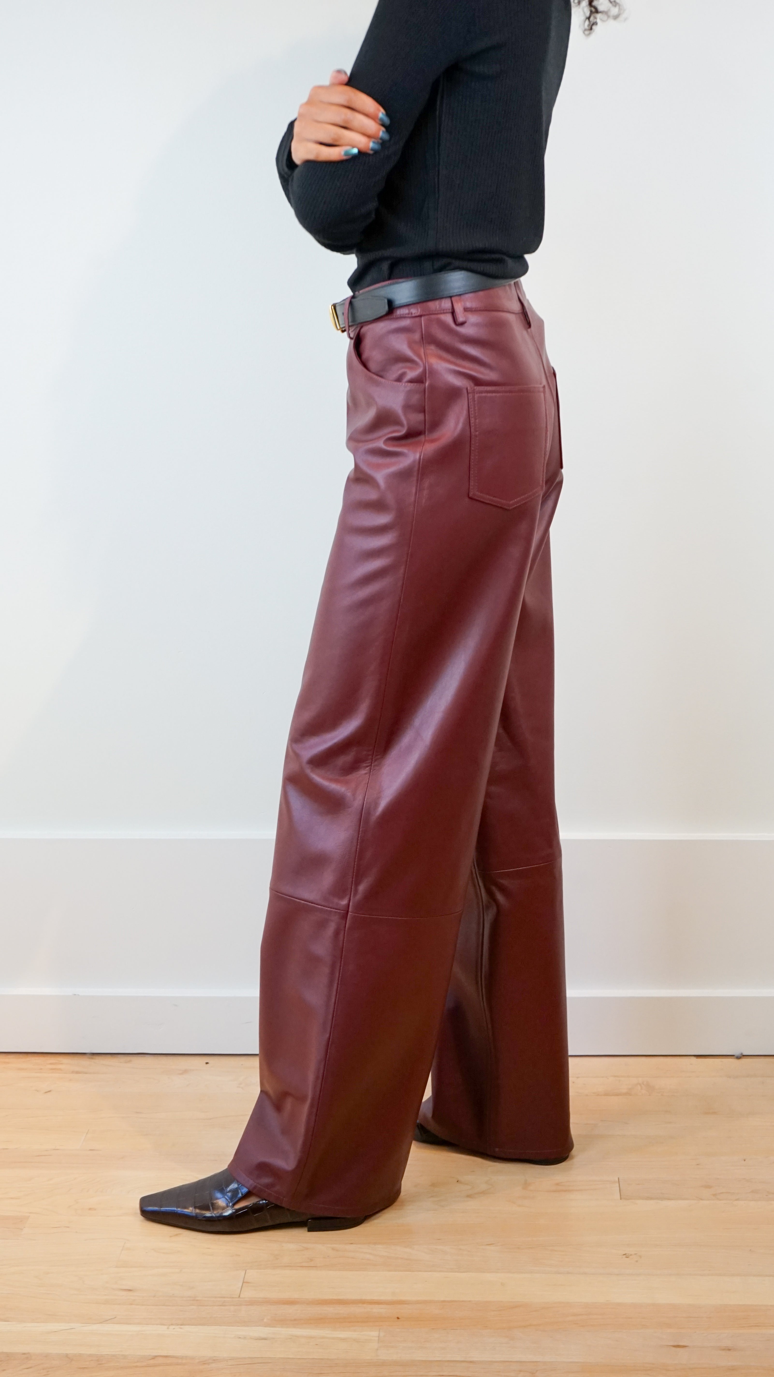 Loulou Studio Figari Leather Pants