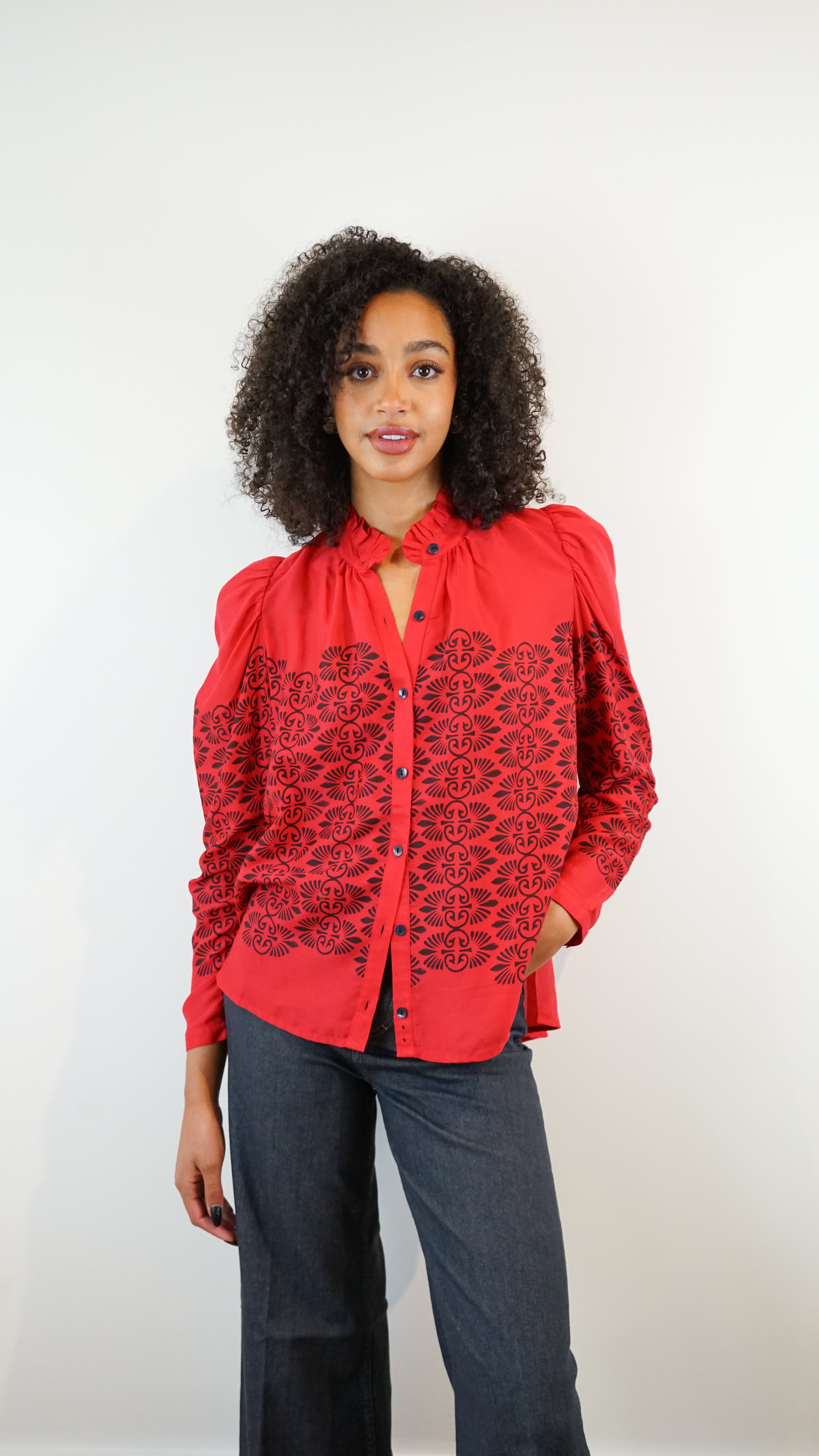 Alix of Bohemia Artemis Cherry Trellis Shirt