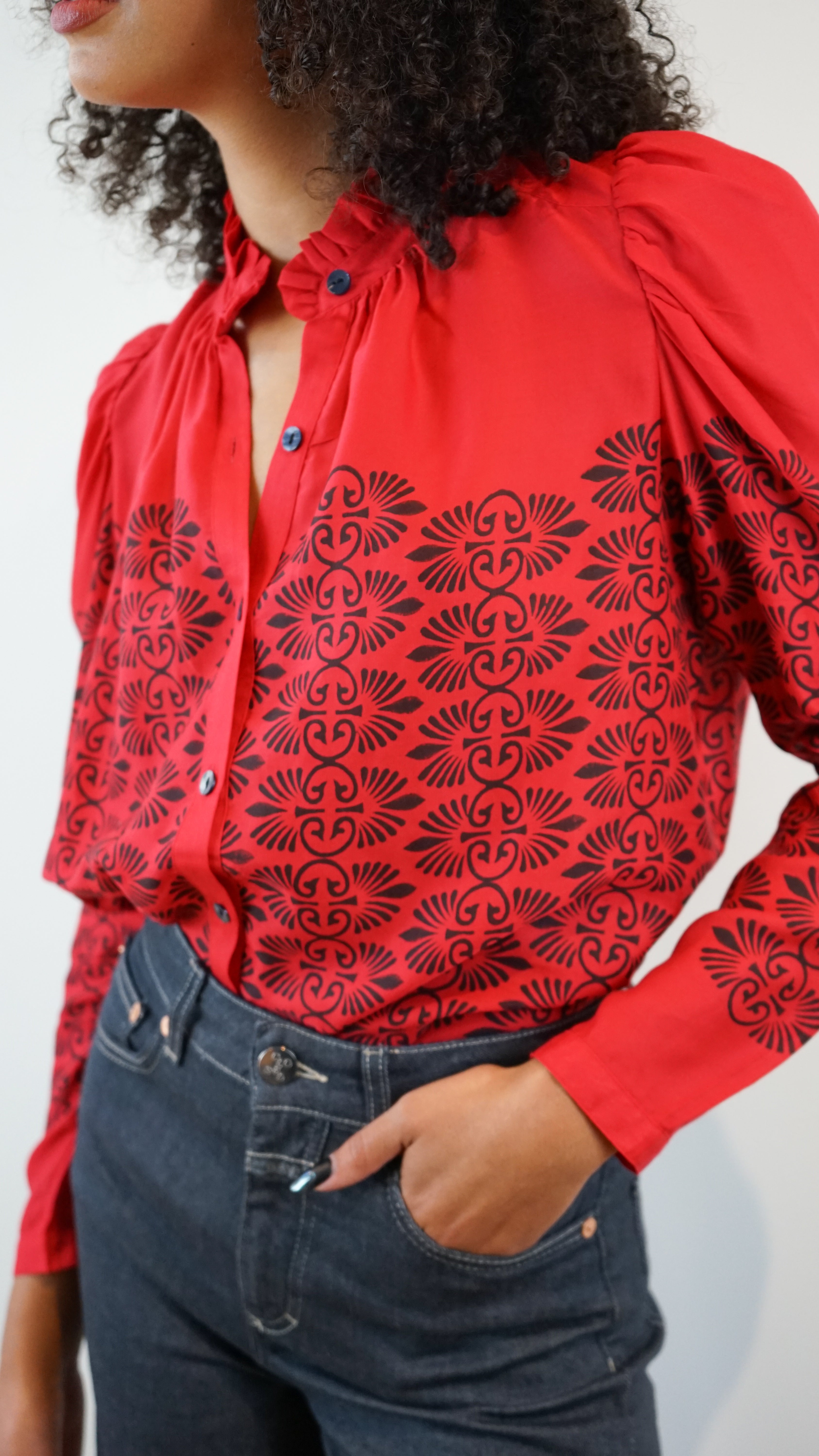 Alix of Bohemia Artemis Cherry Trellis Shirt