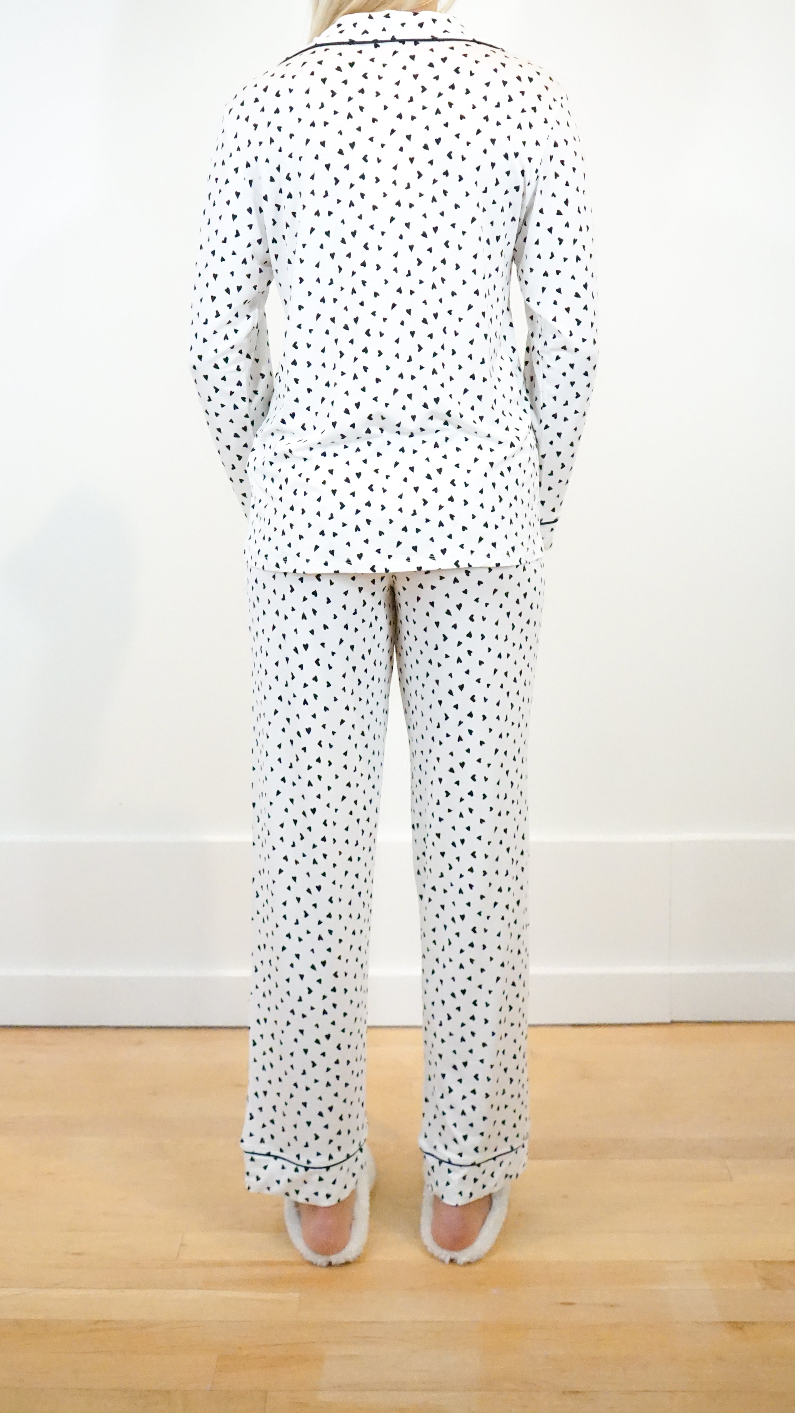 Eberjey Gisele Printed Long PJ Set in Heart