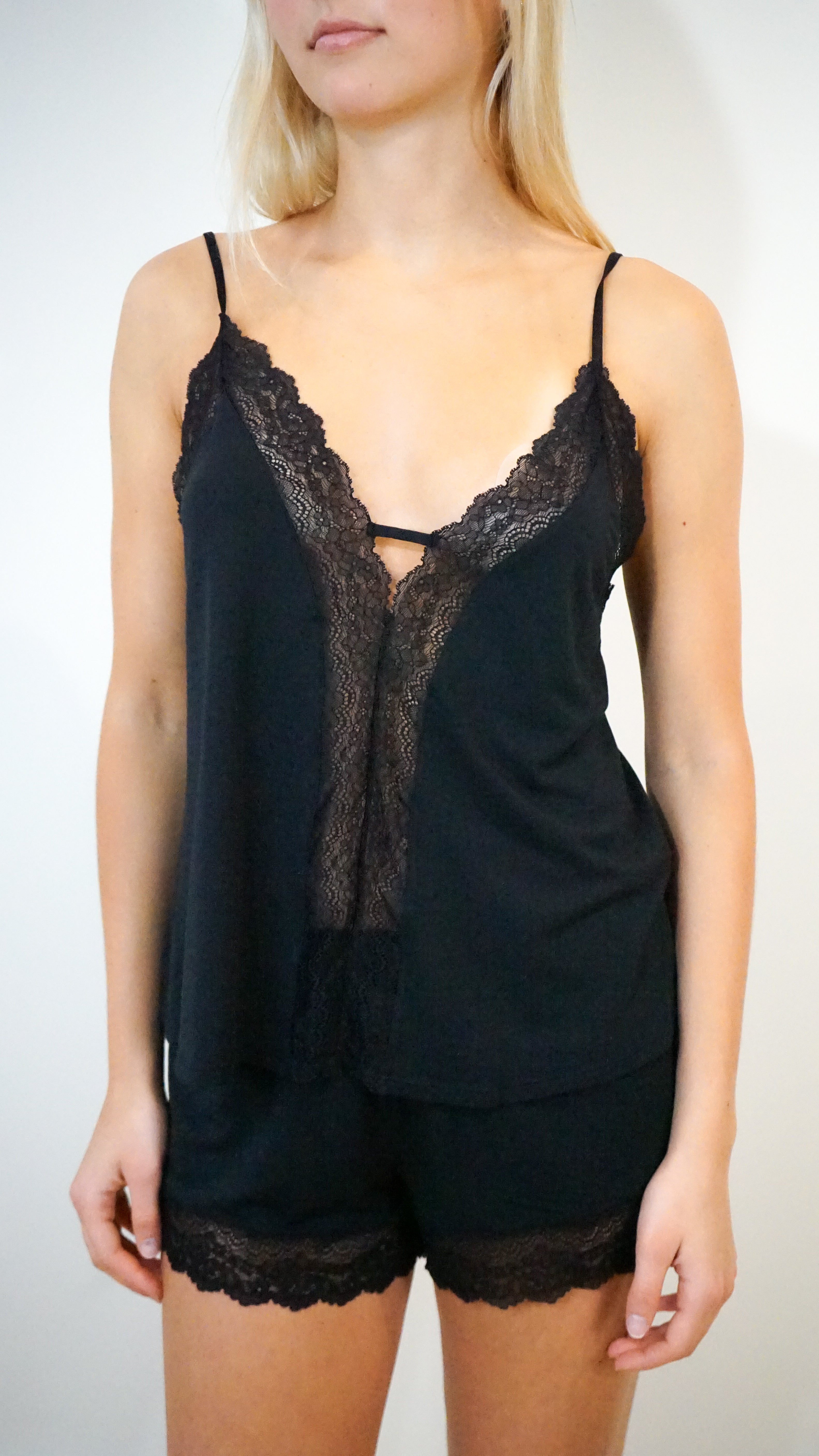 Eberjey Lara Cami Short PJ Set in Black