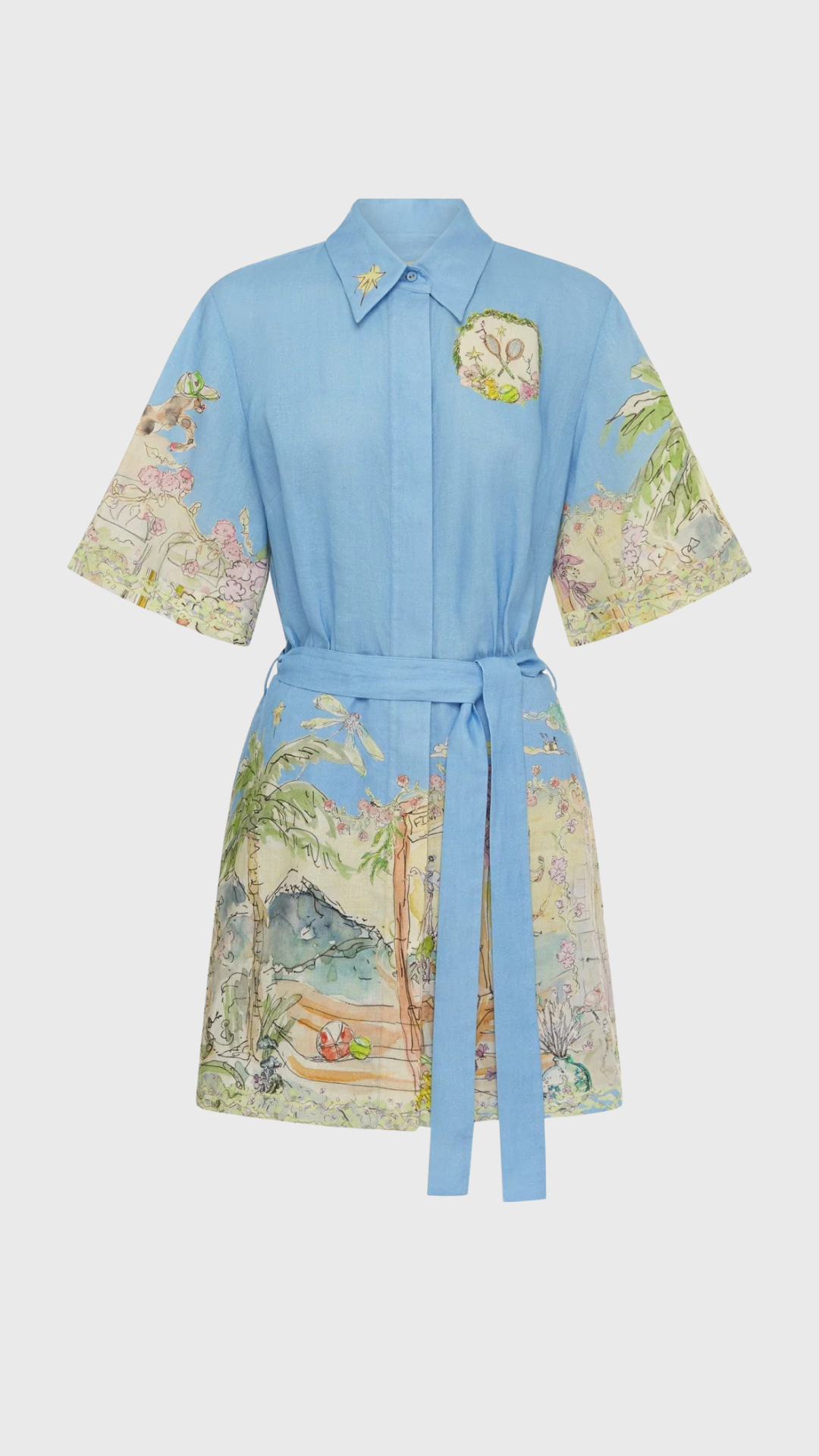 Alemais Anouk Mini Dress in Sky