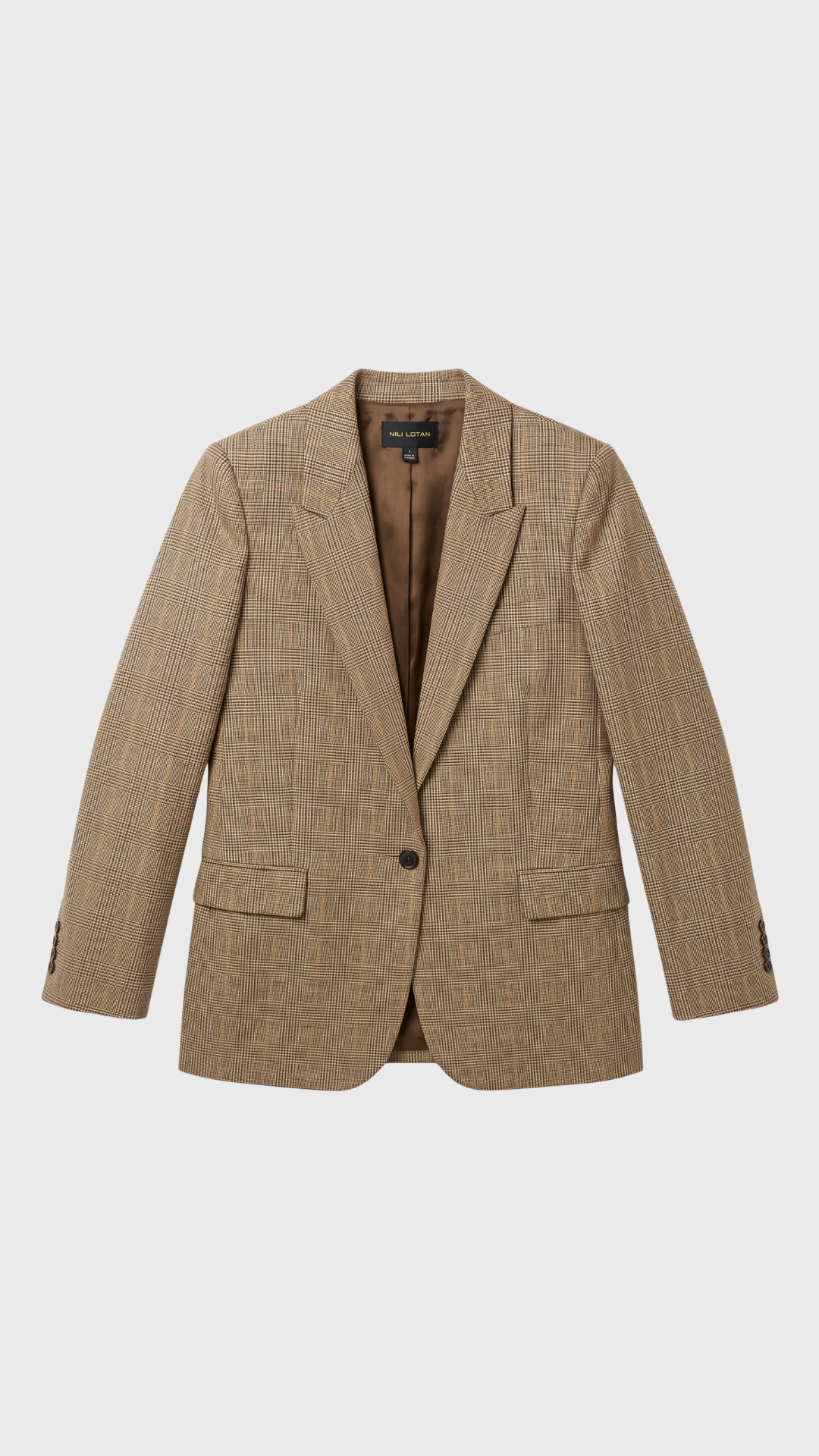 Nili Lotan Diane Blazer in Glen Tan