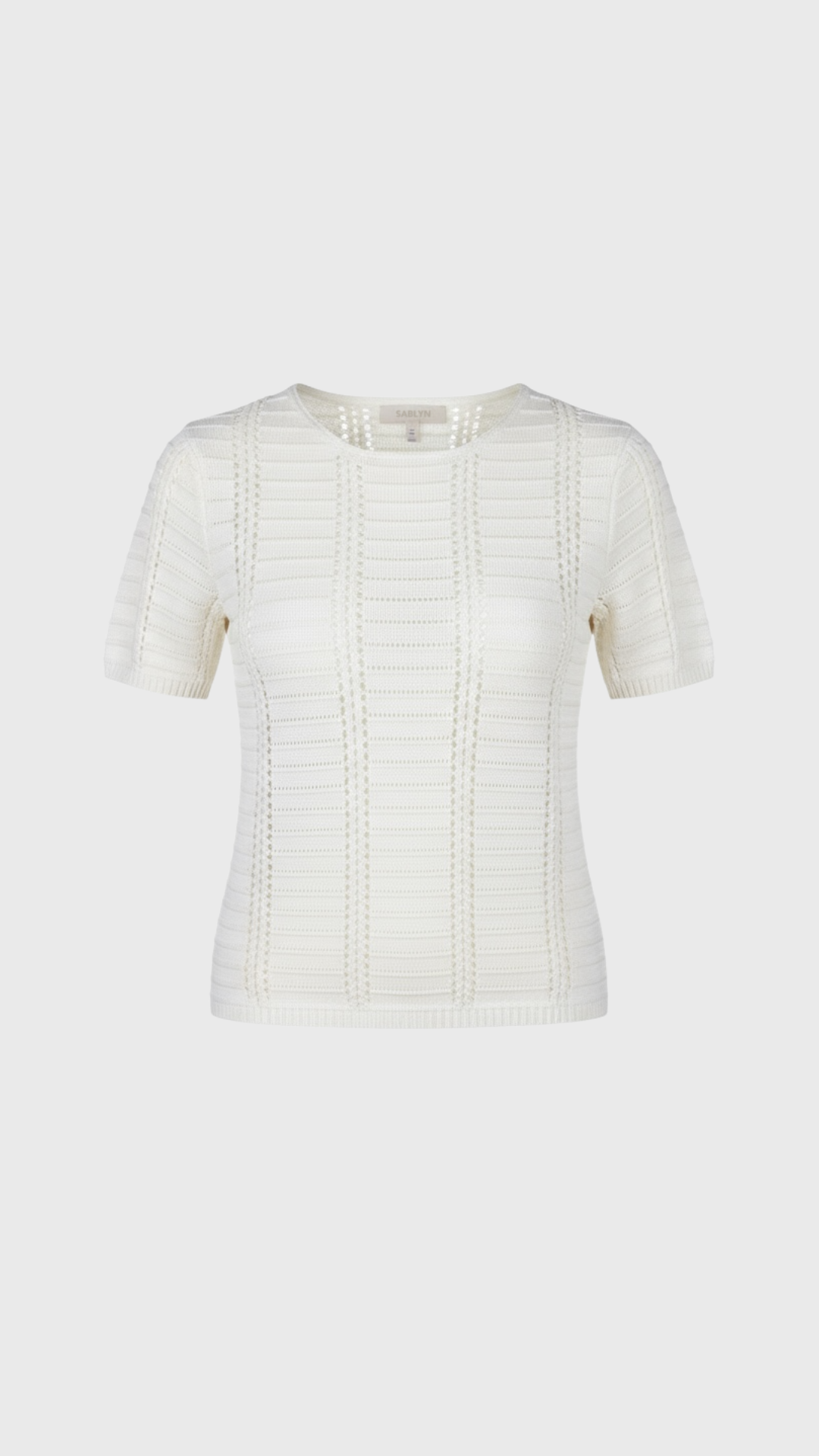 Sablyn Jayden Short sleeve Crewneck in Gardenia