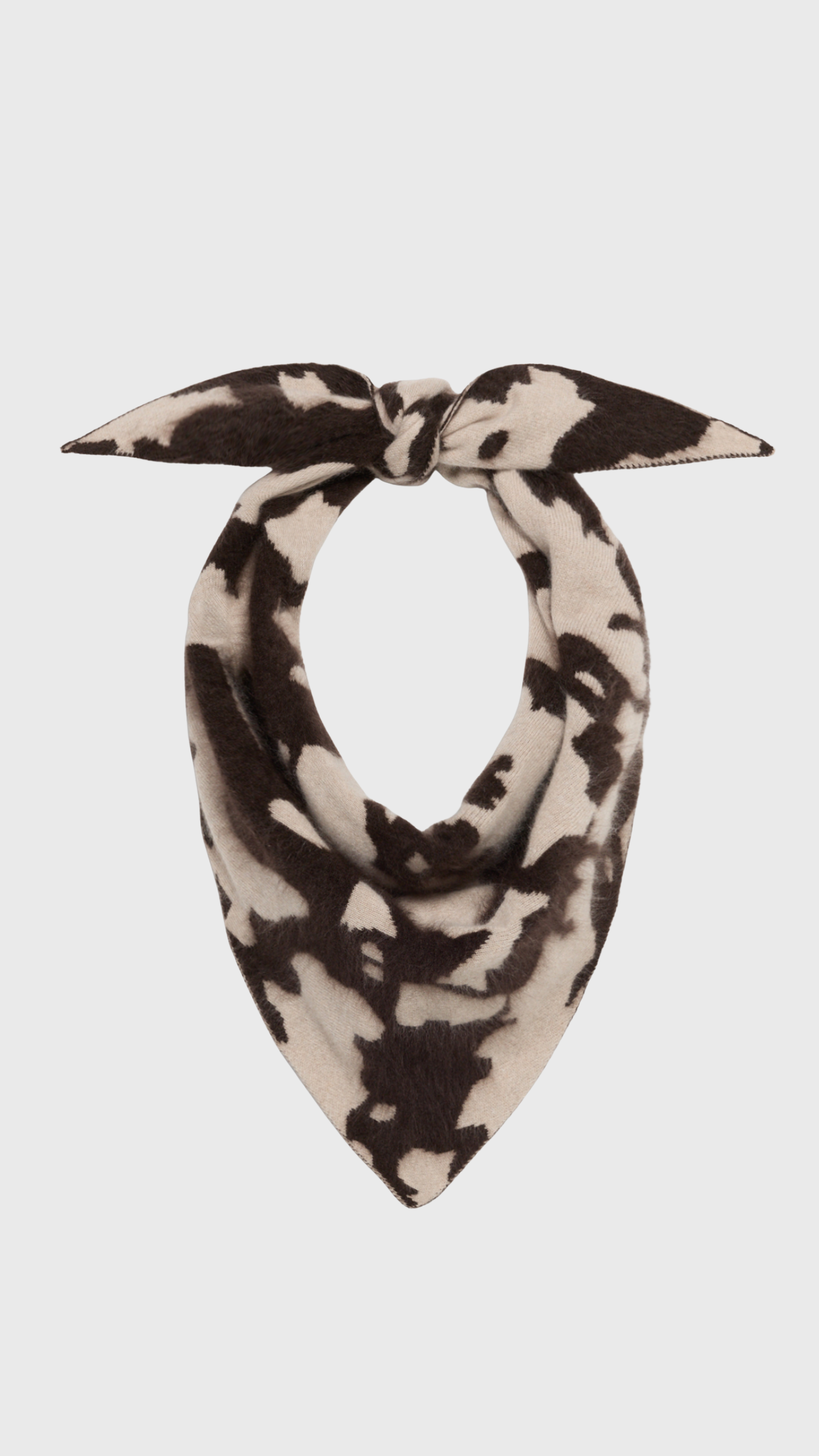 Guest In Residence Grizzly Cowhide The Wild Rag in Oatmeal and Burnt Cocoa