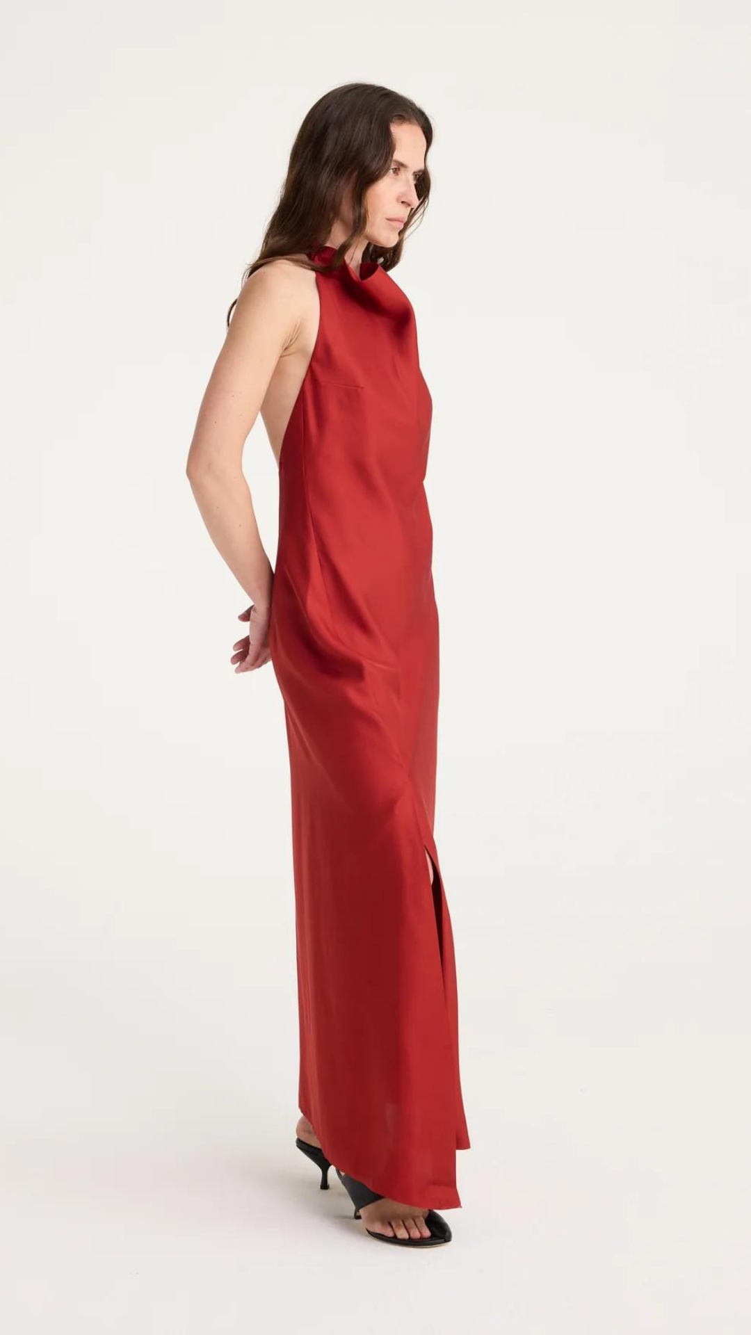 ROHE Halter Dress With Open Back