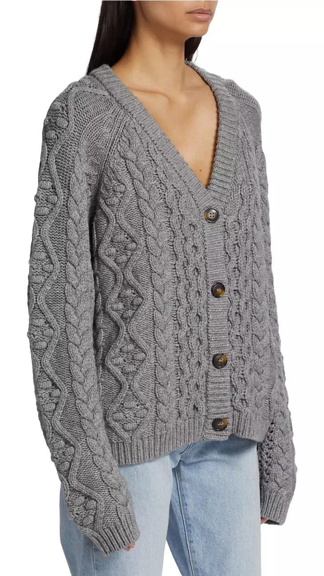 Loulou Studio Cable Knit Kuma Cardigan