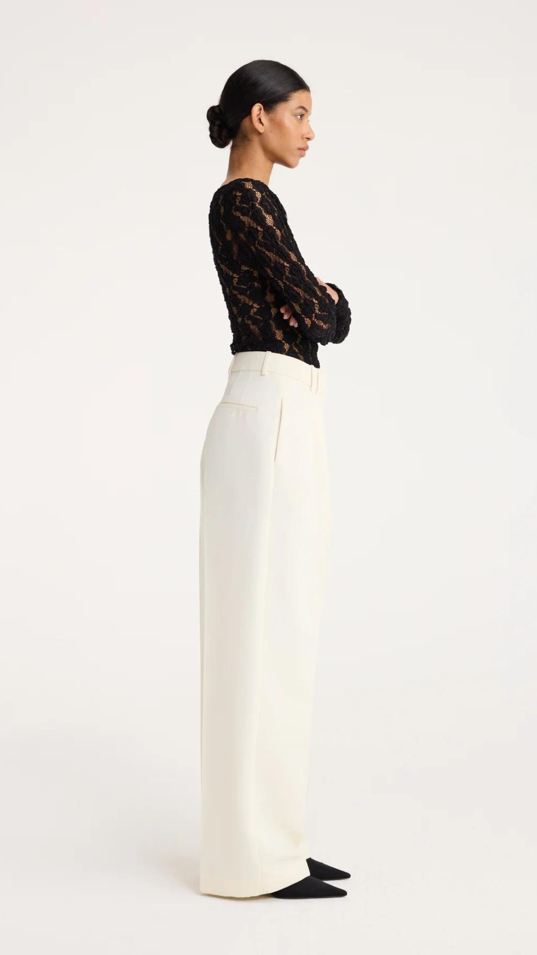 ROHE Lace Boat Neck Top