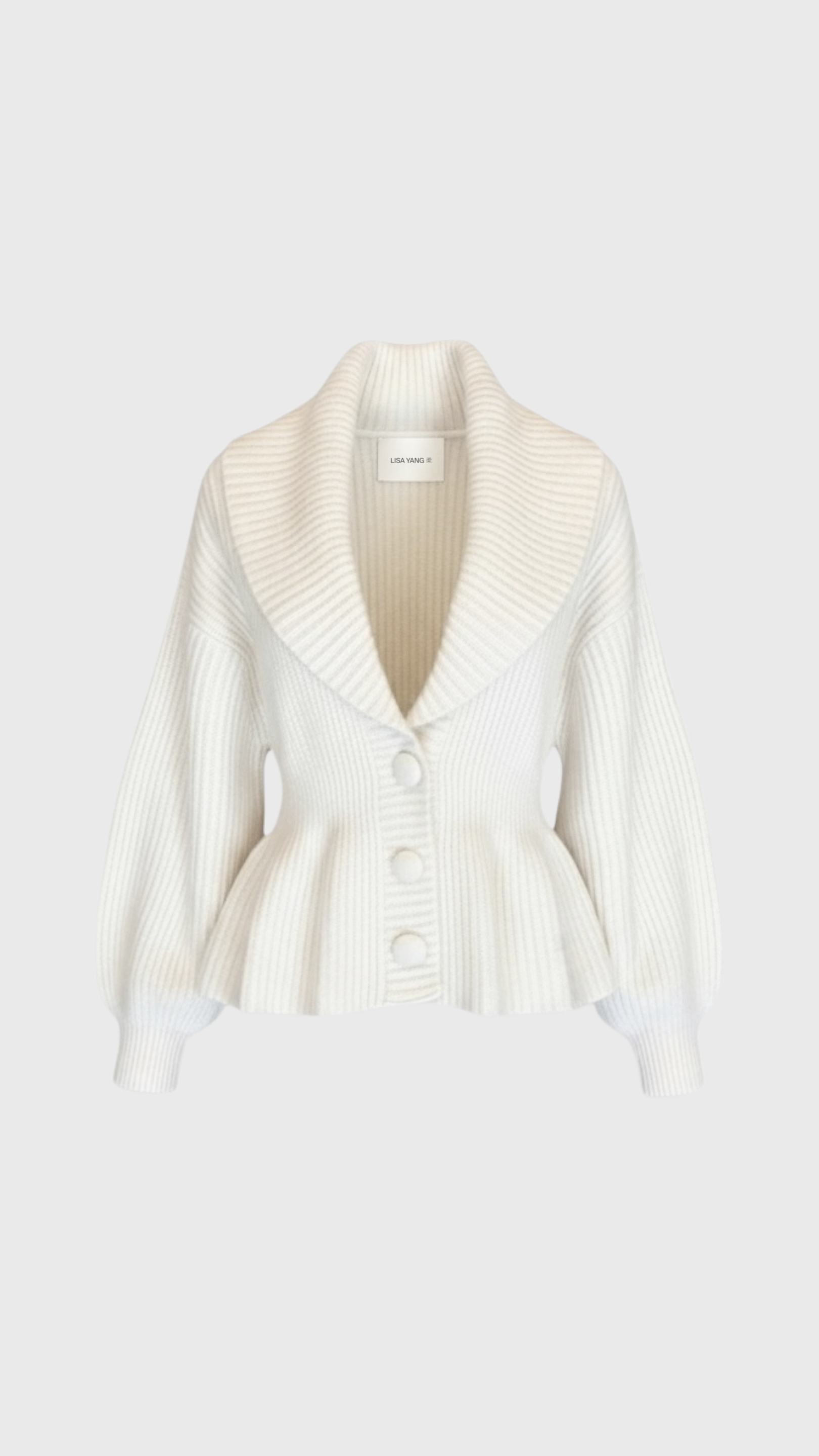 Lisa Yang Alessandra Cardigan Jacket in Cream
