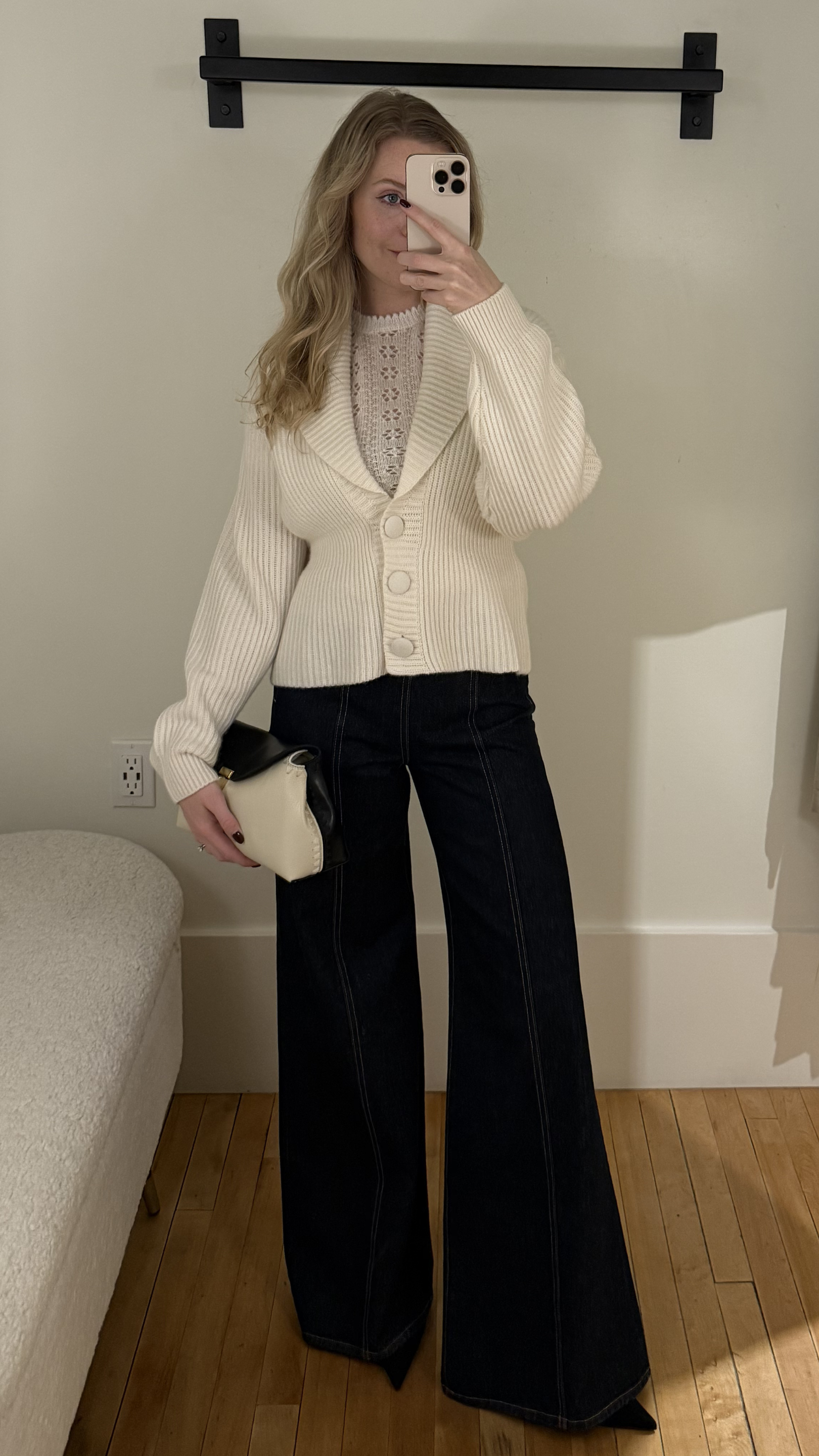 Lisa Yang Alessandra Cardigan Jacket in Cream