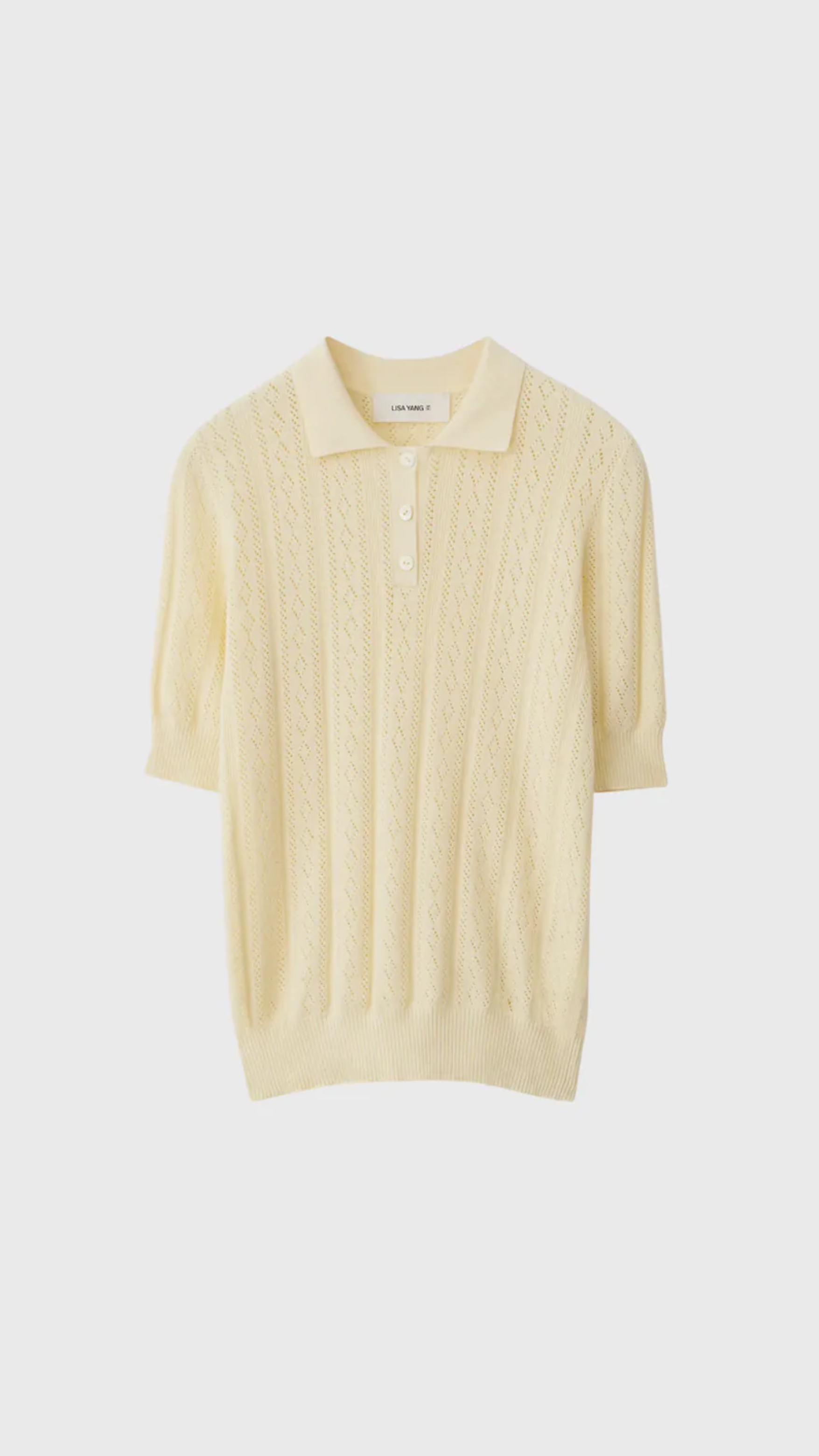 Lisa Yang Cristine Polo Sweater in Limone
