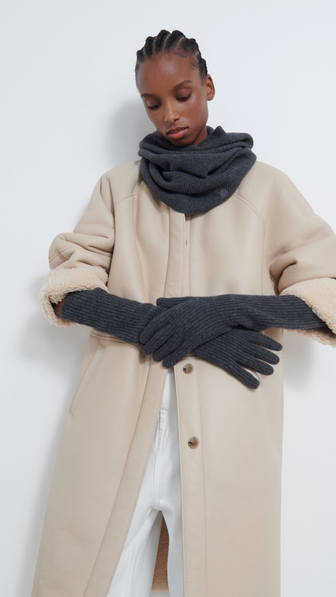 Loulou Studio Milos Long Cashmere Gloves
