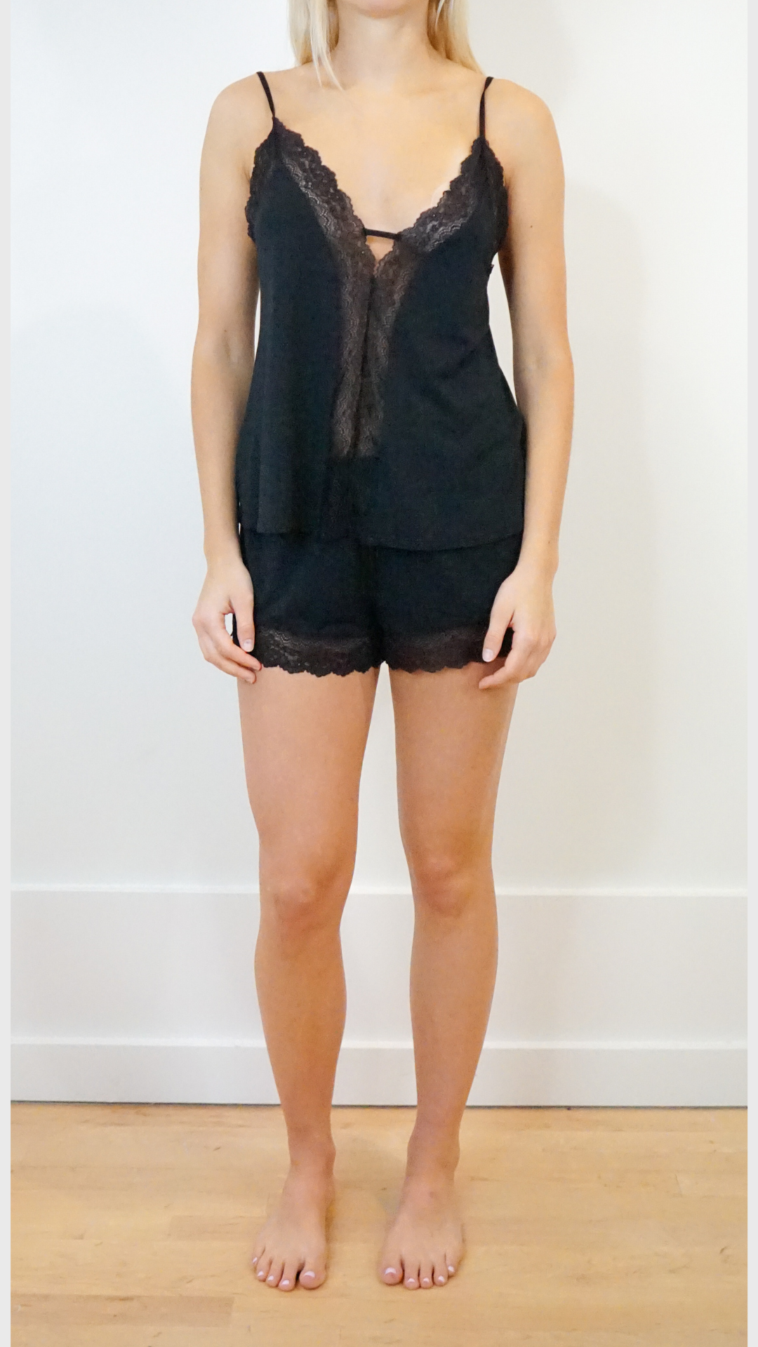 Eberjey Lara Cami Short PJ Set in Black