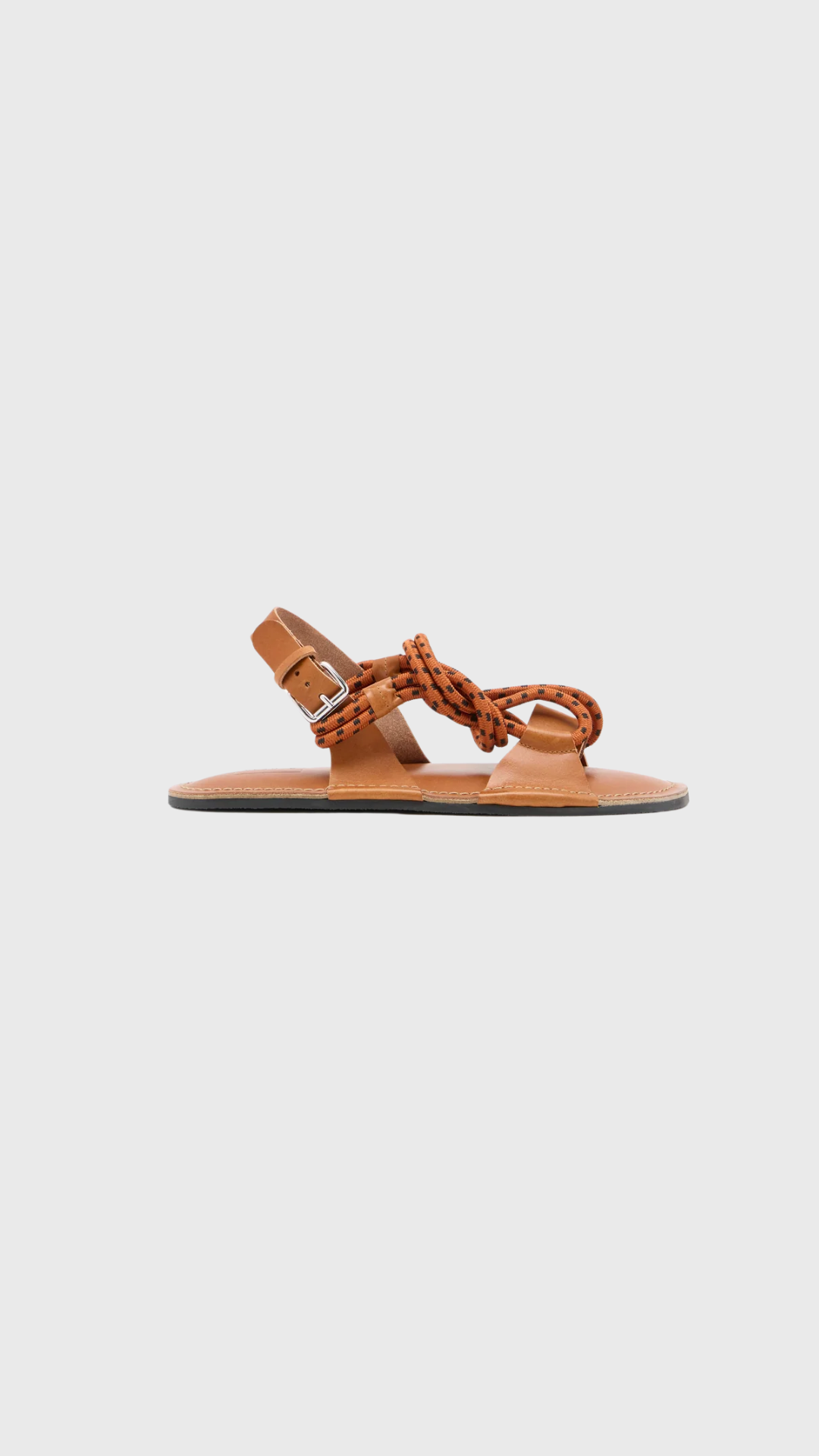 Plan C Flat Rope Sandal in Tan