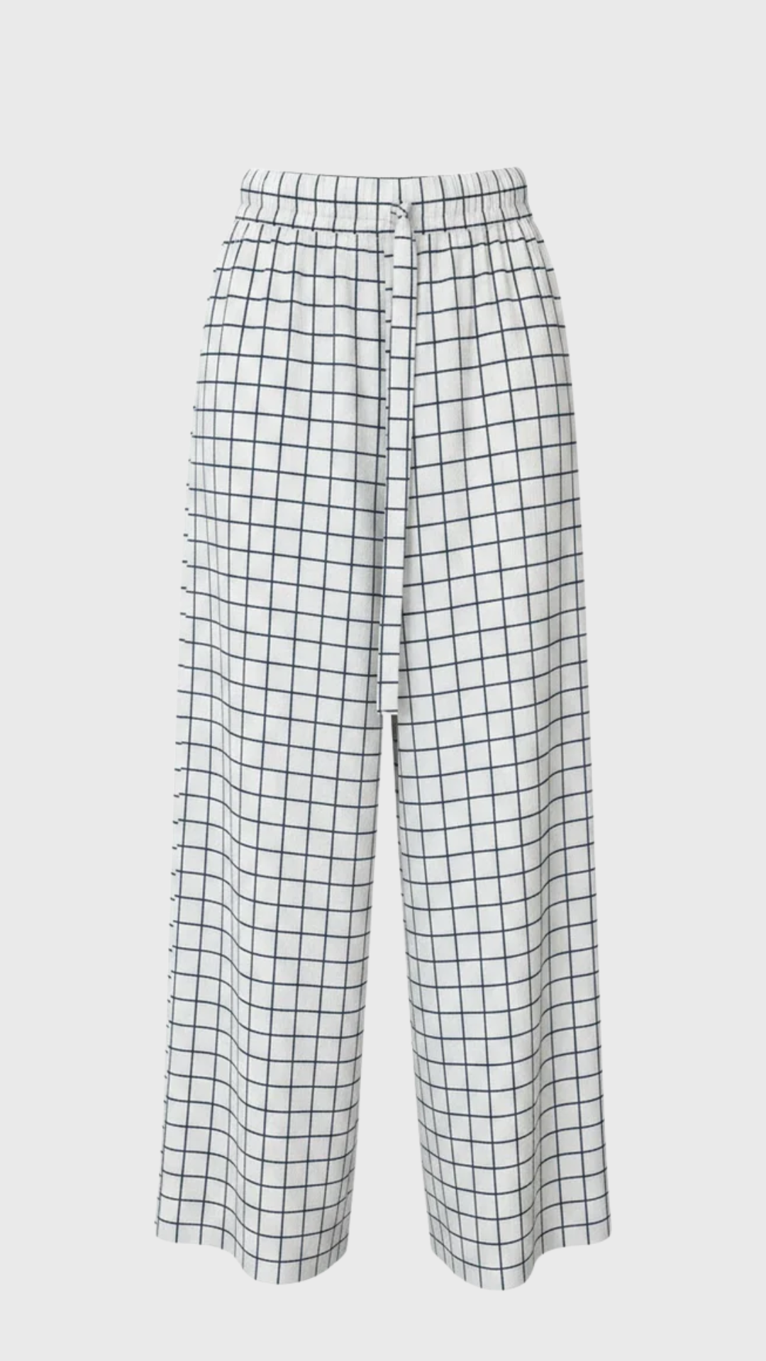 Odeeh Grid Pattern Drawstring Pant in Navy White