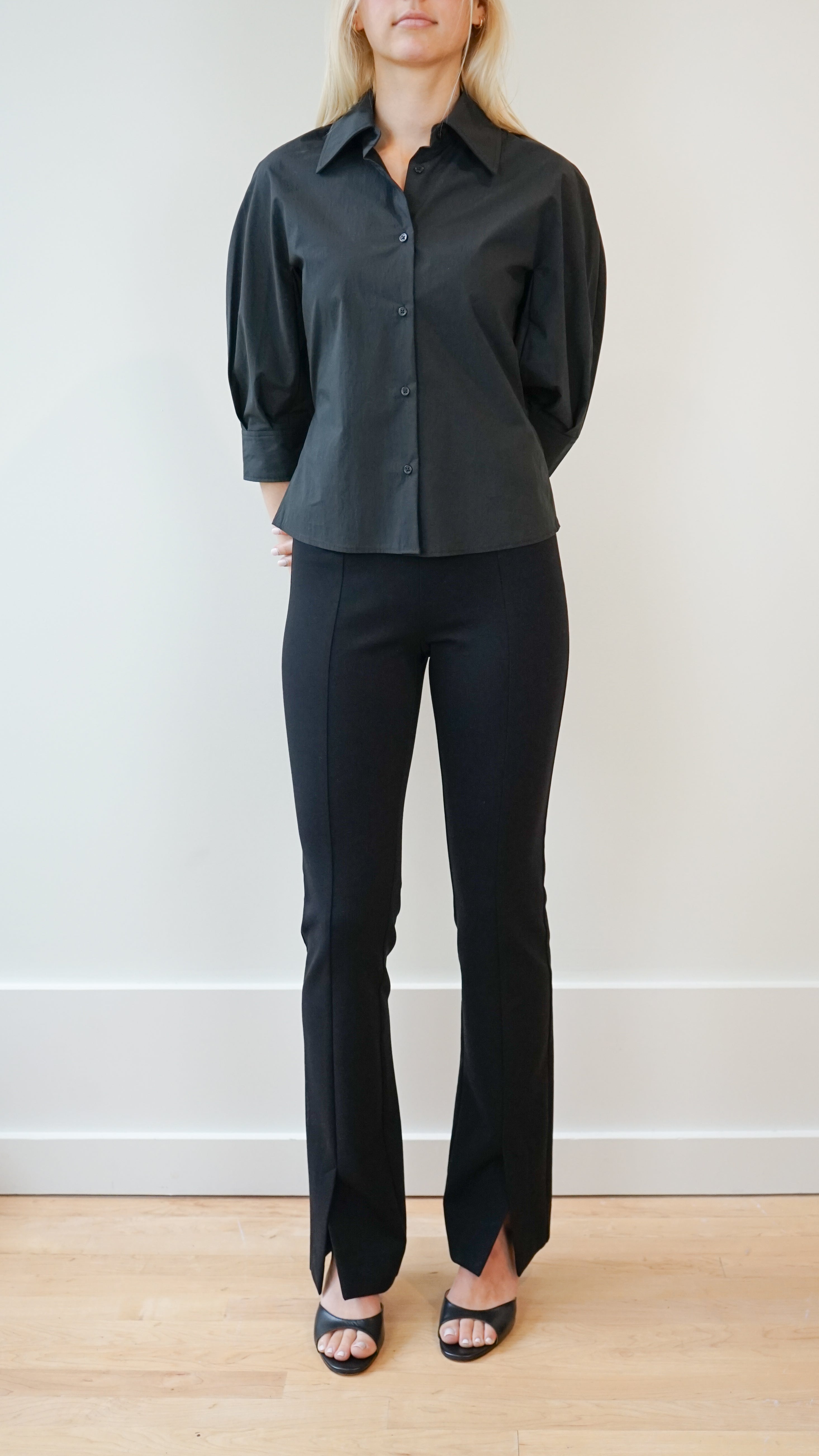 Odeeh Font Slit Pant in Black