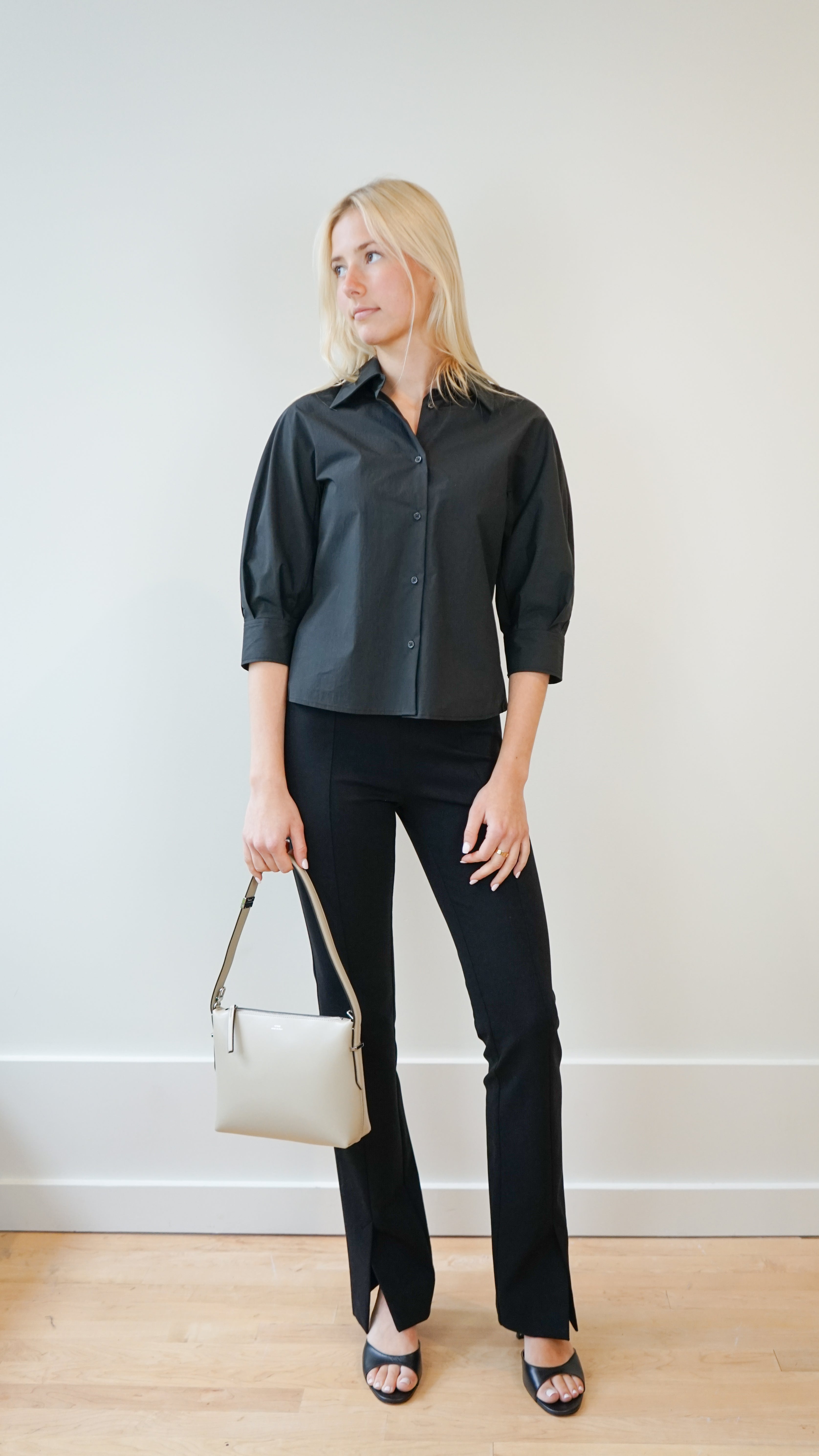 Odeeh Font Slit Pant in Black