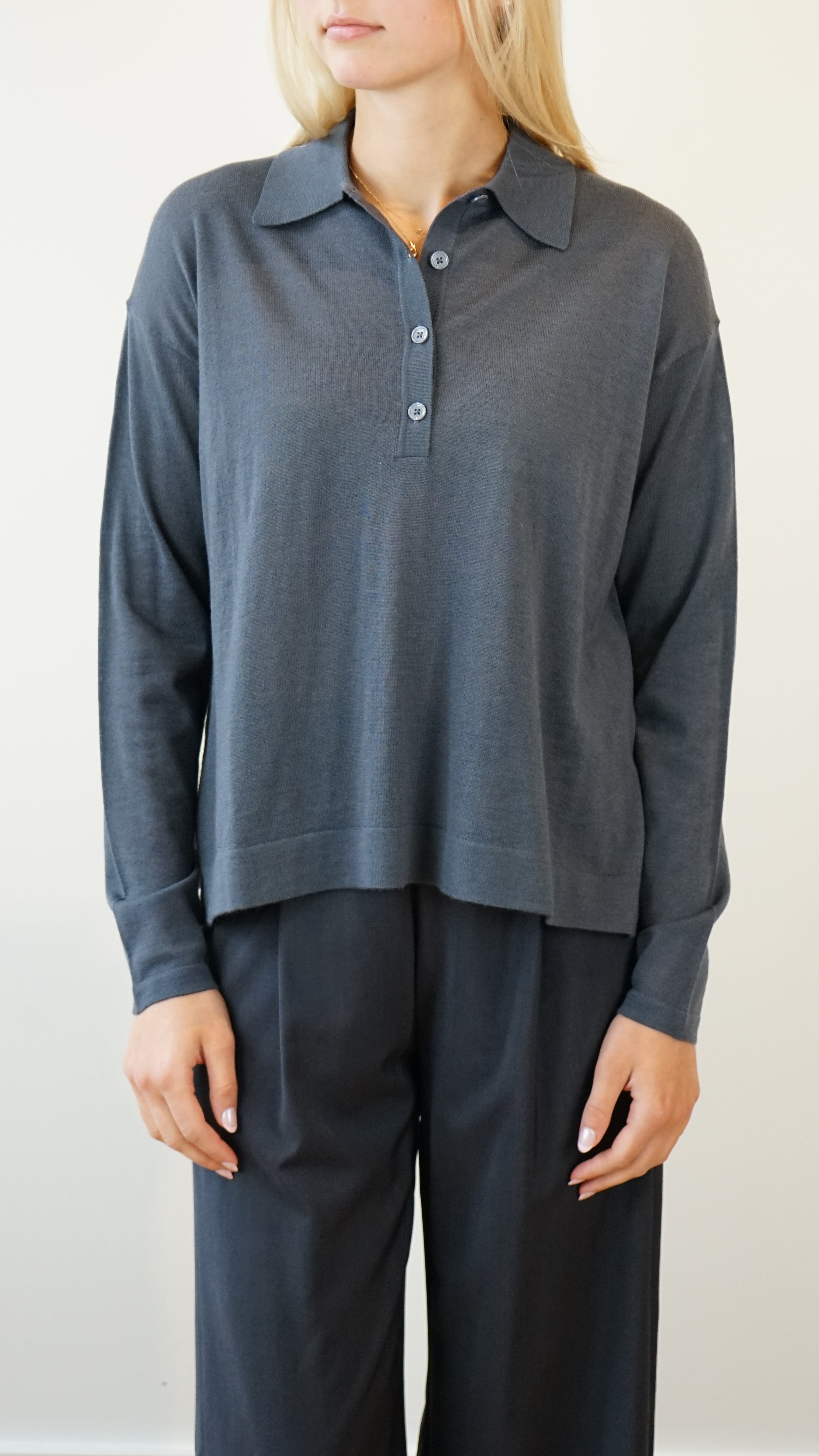 Odeeh Polo Sweater in Steel