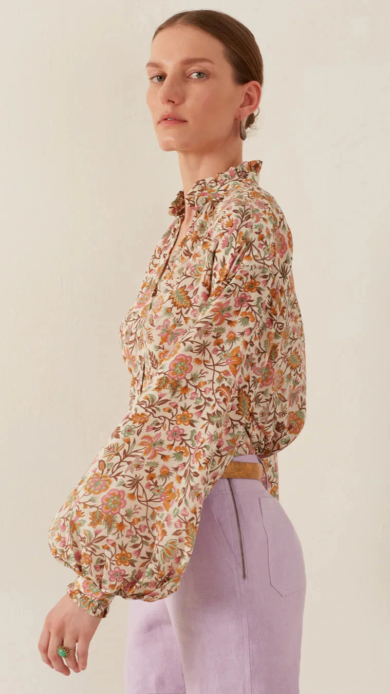 Alix of Bohemia Poet Garden Party Silk Blouse